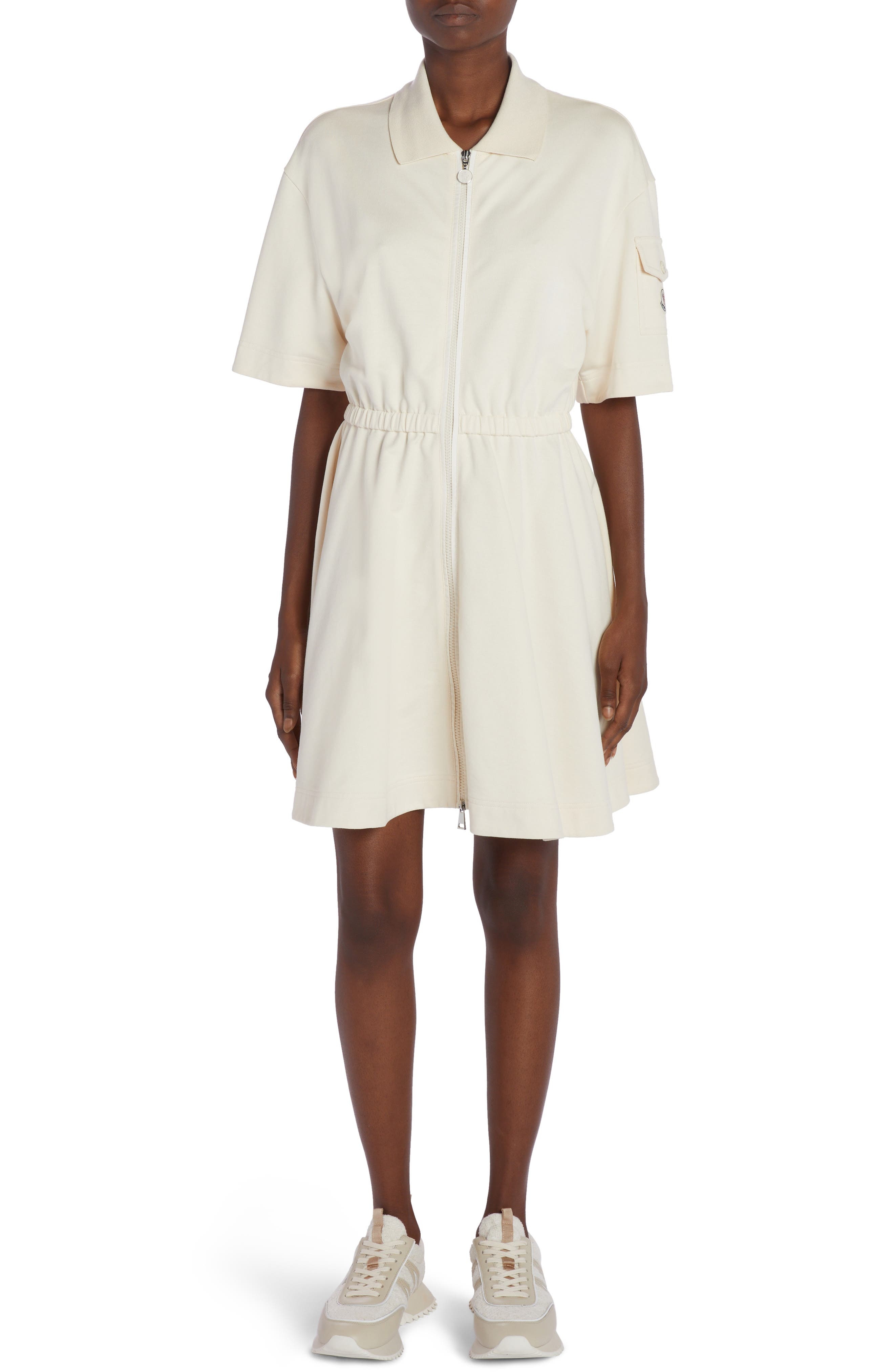Cotton Fleece Polo Dress - 1