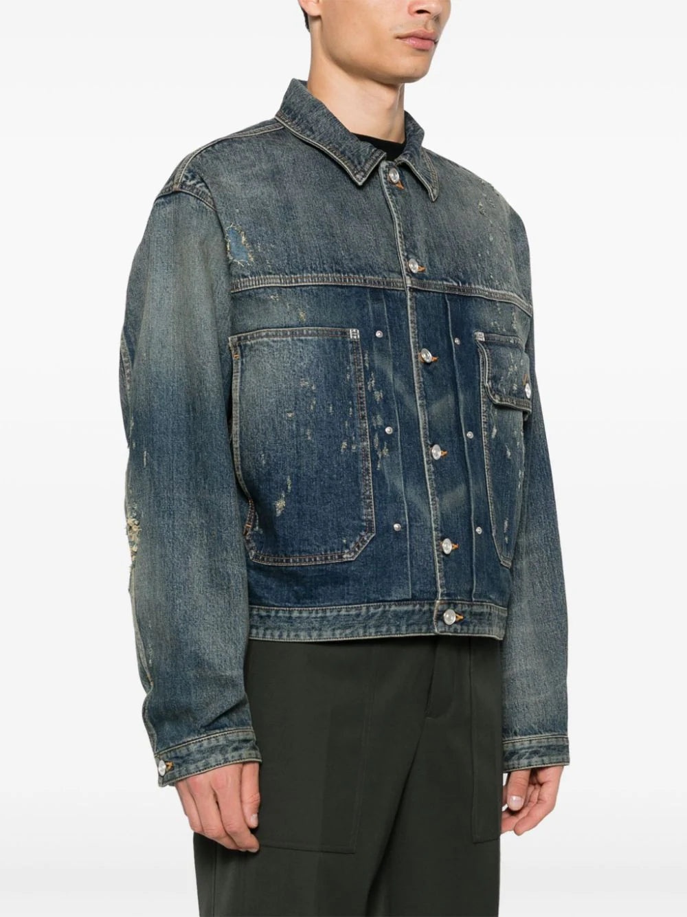 DISTRESSED DENIM JACKET - 3