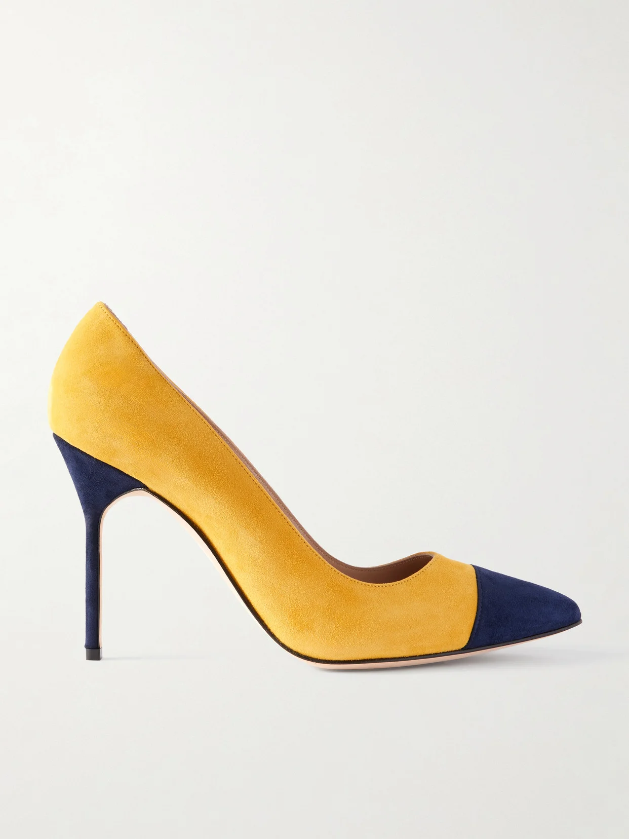 Capcour 105 Two-tone Suede Point-toe Pumps - 1