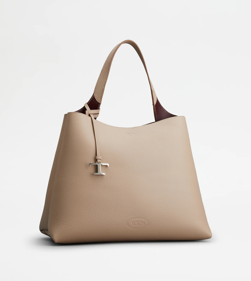 Tod's TOD'S BAG IN LEATHER MEDIUM - BEIGE outlook
