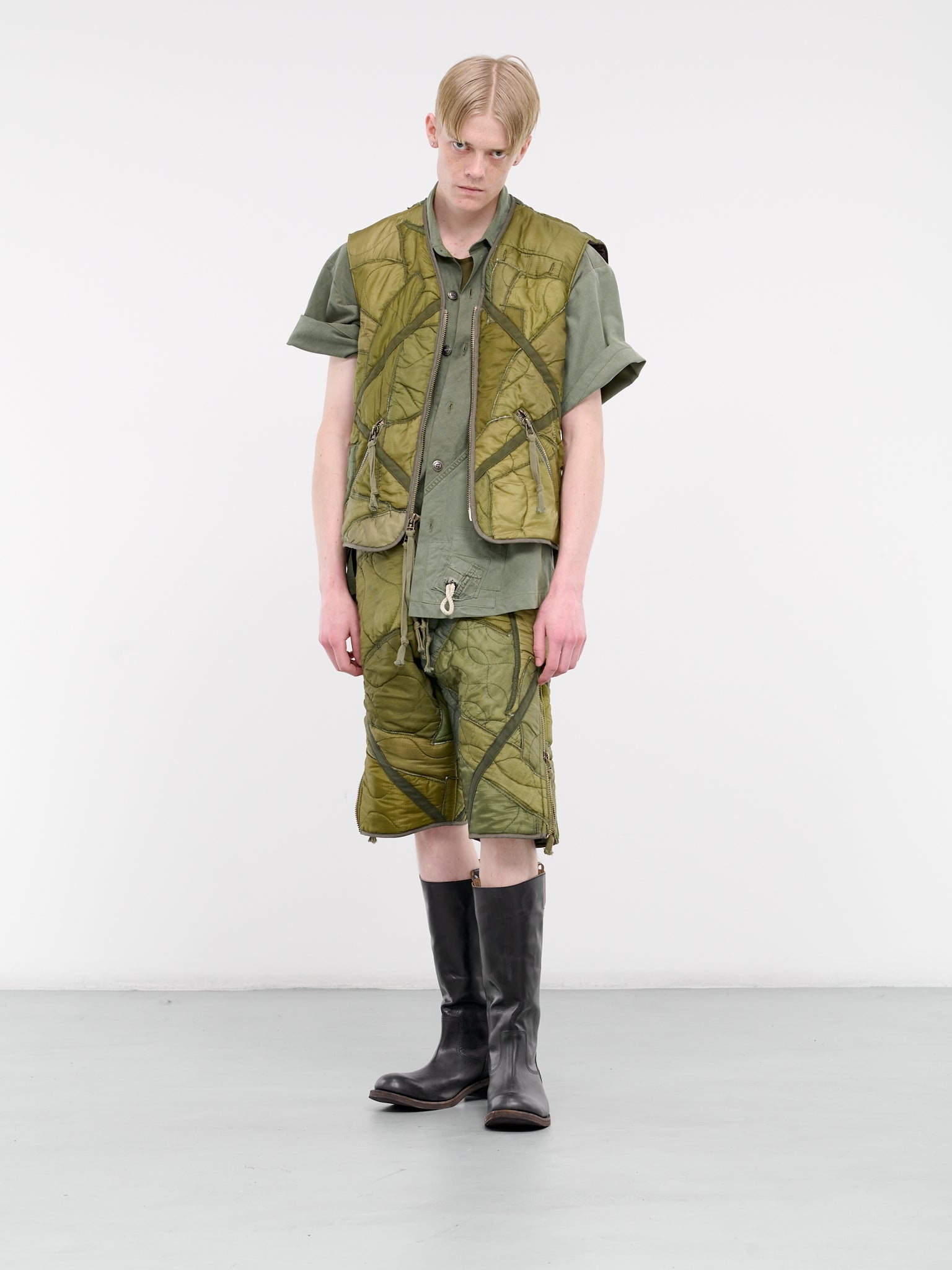 Patchwork Army Shorts - 6