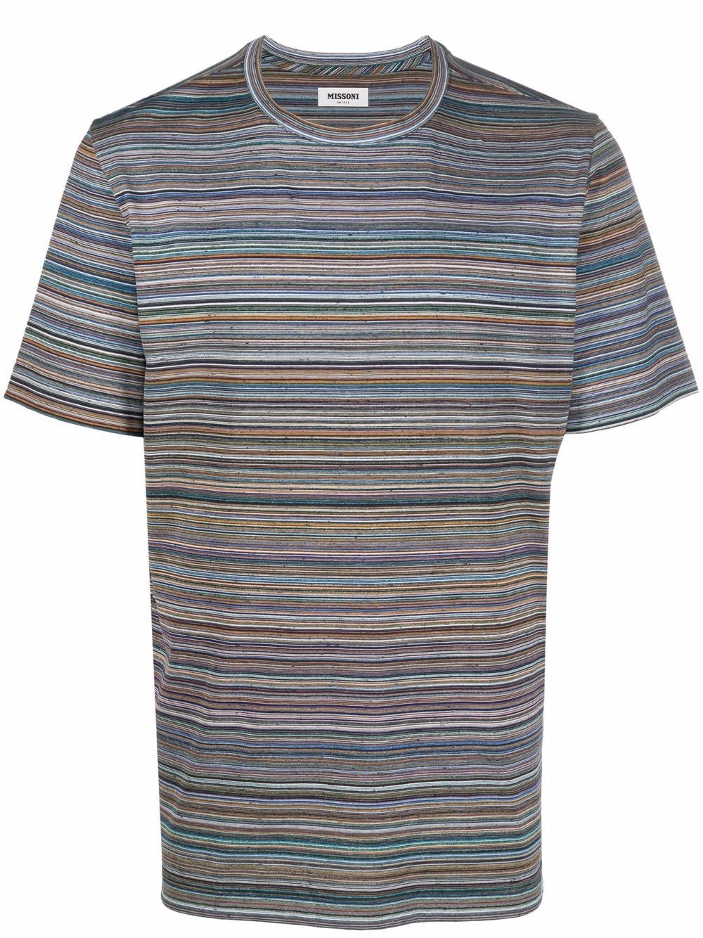 striped short-sleeved T-shirt - 1