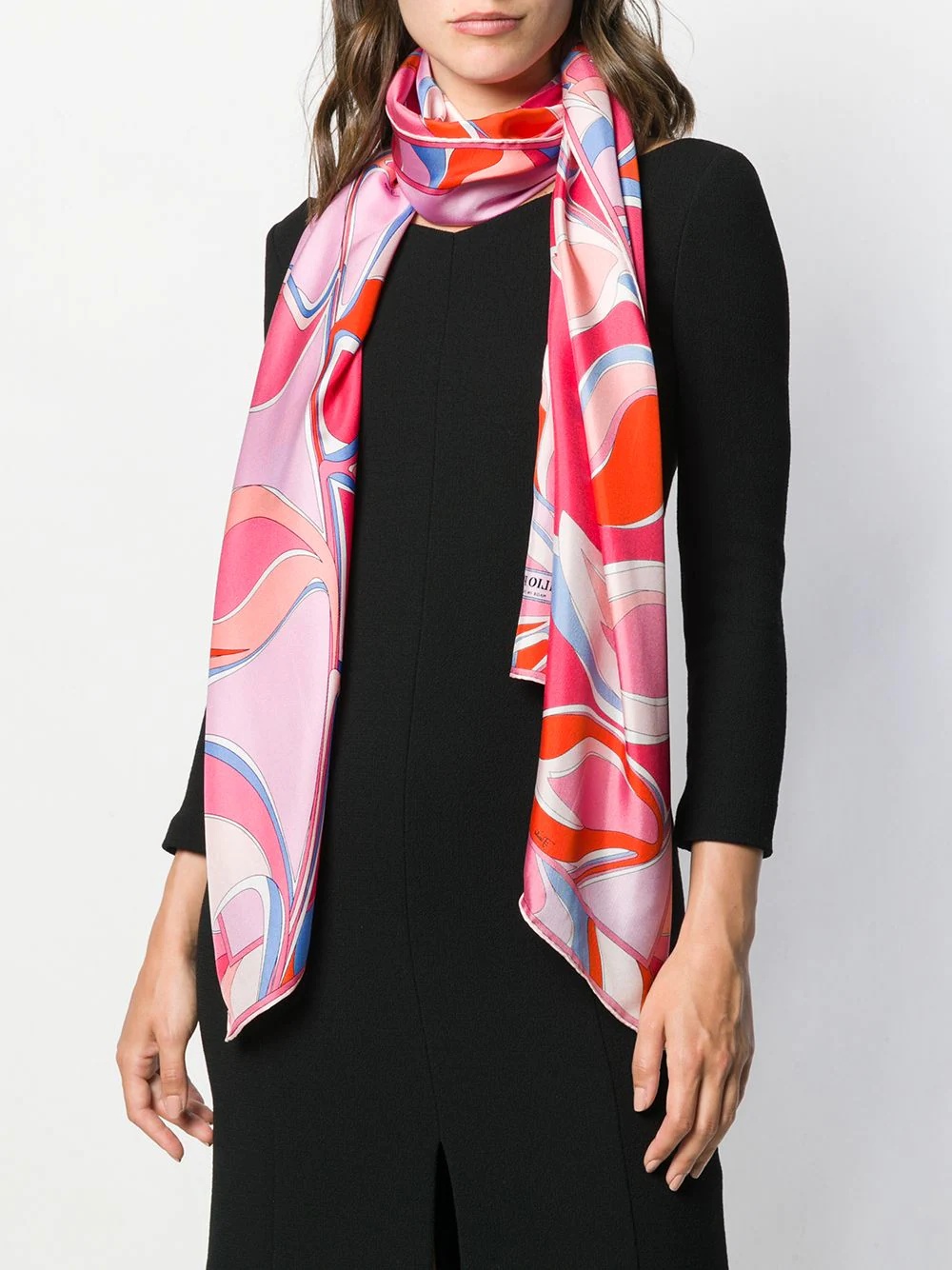 psychedelic-style patterned scarf - 2