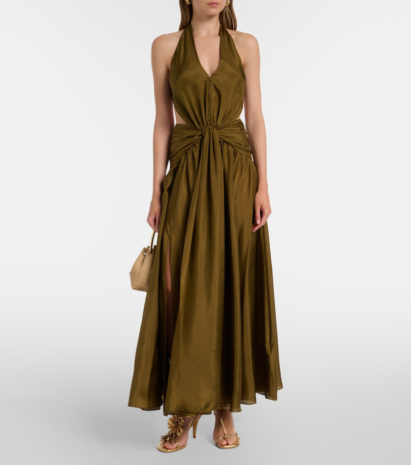 Zimmermann Indra cutout halterneck silk maxi dress outlook