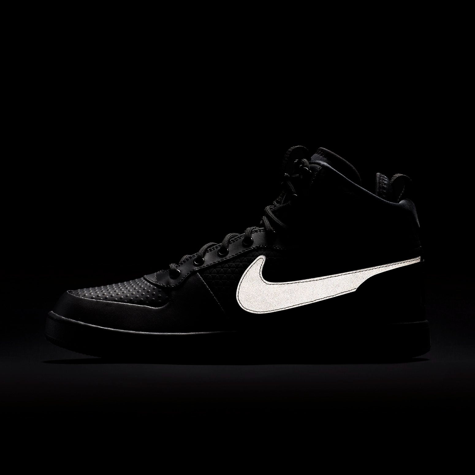 NIKE MENS SIZE 9 COURT BOROUGH MID WINTERIZED TRIPLE BLACK AA0547-002 ONFEET Nike Court Borough Mid Prem Winter  main image 2