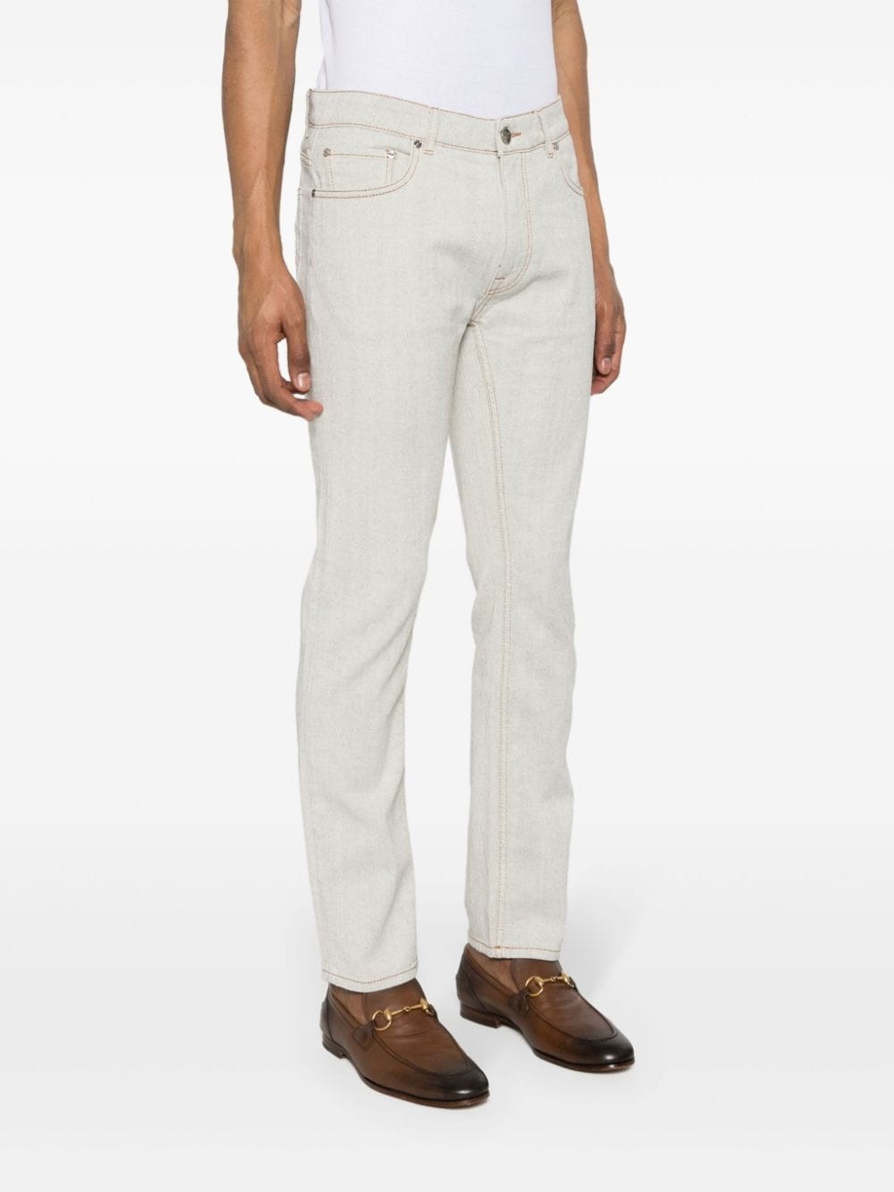 slim-fit cotton jeans - 3