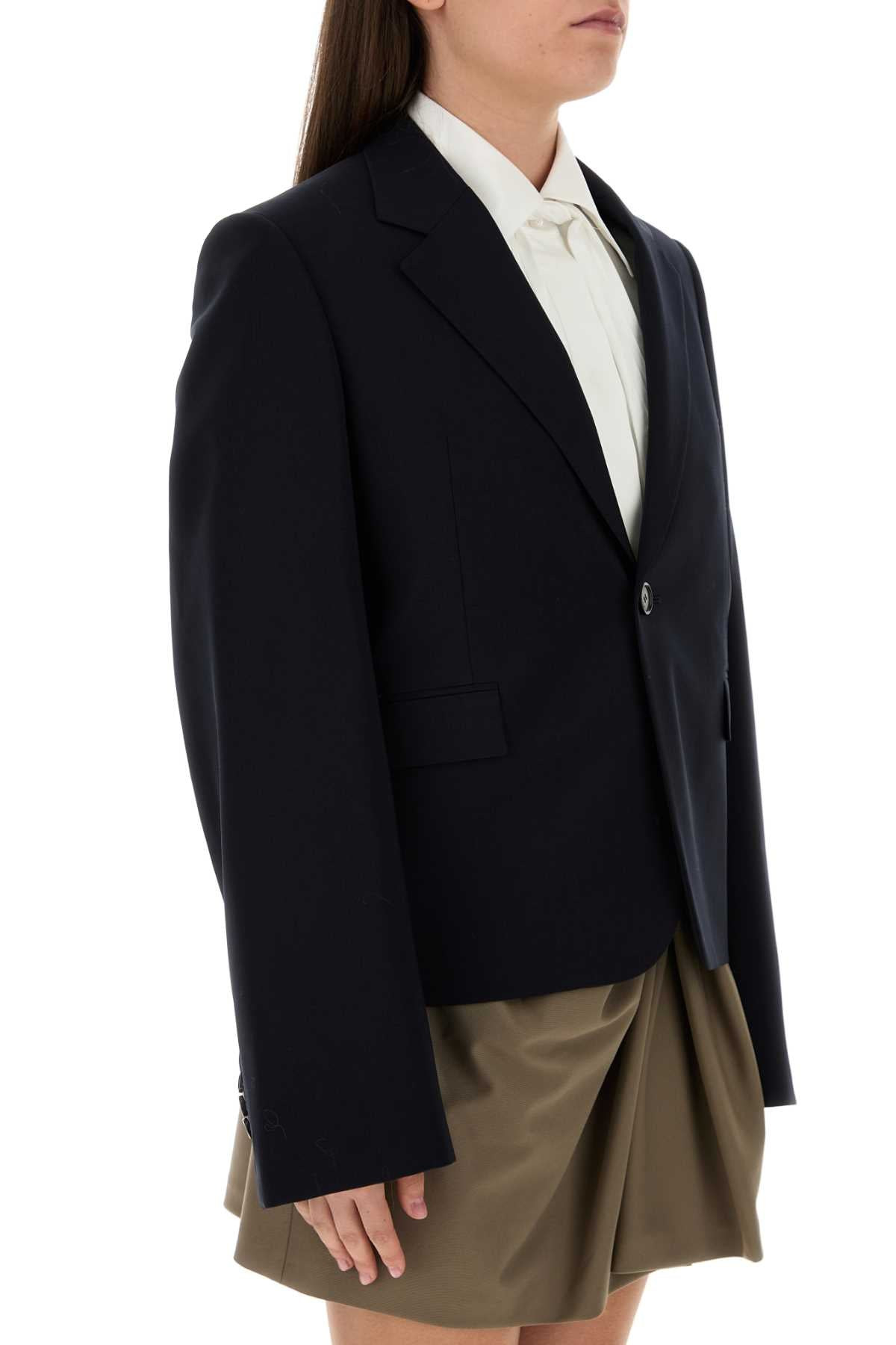 Loewe Women Grey Wool Blazer - 5