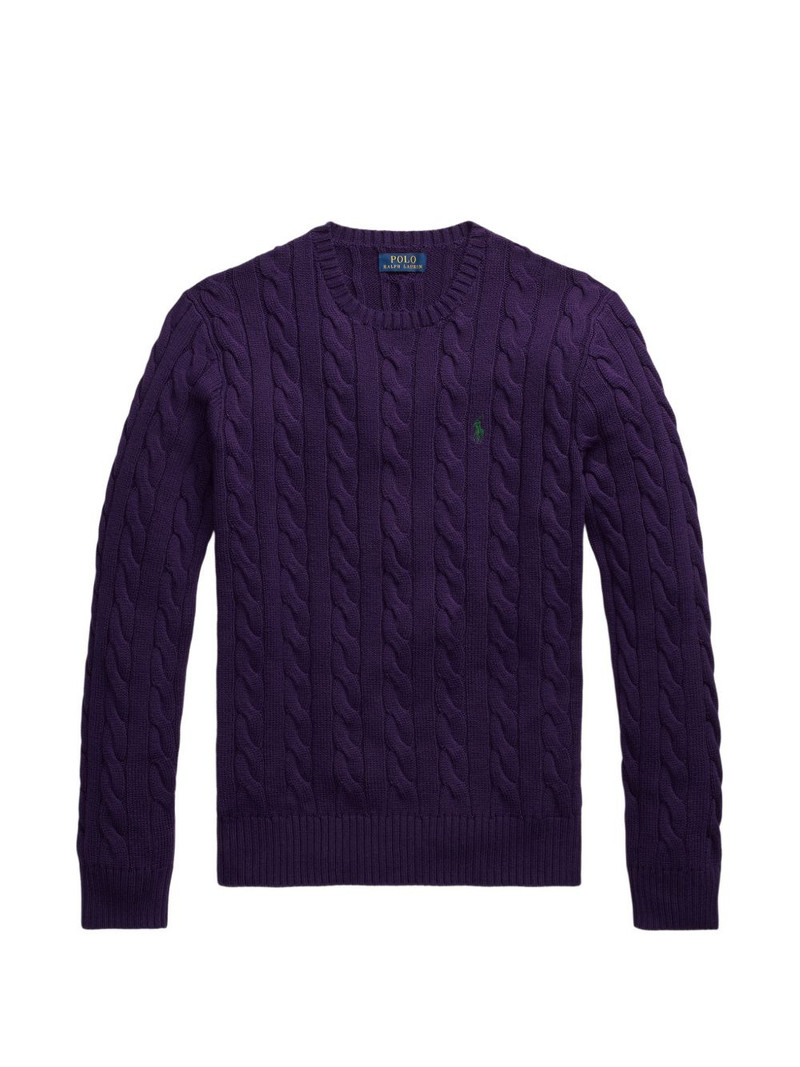 cable-knit crew-neck sweater 1