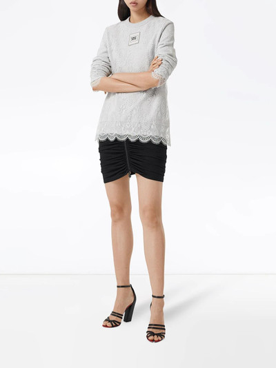 Burberry lace overlay sweatshirt outlook