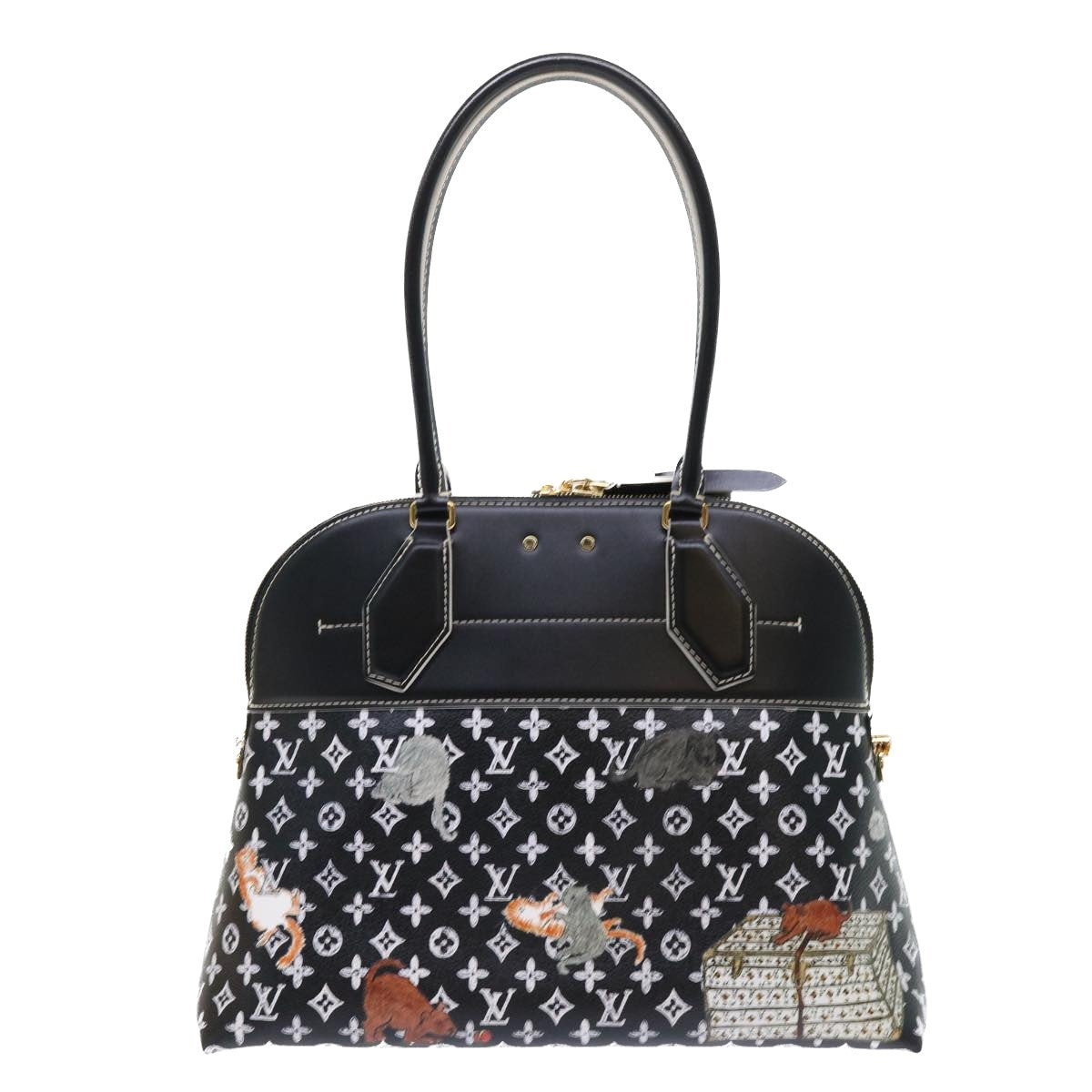 LOUIS VUITTON Catgram Alma Souple Hand Bag Black M44403 - 2