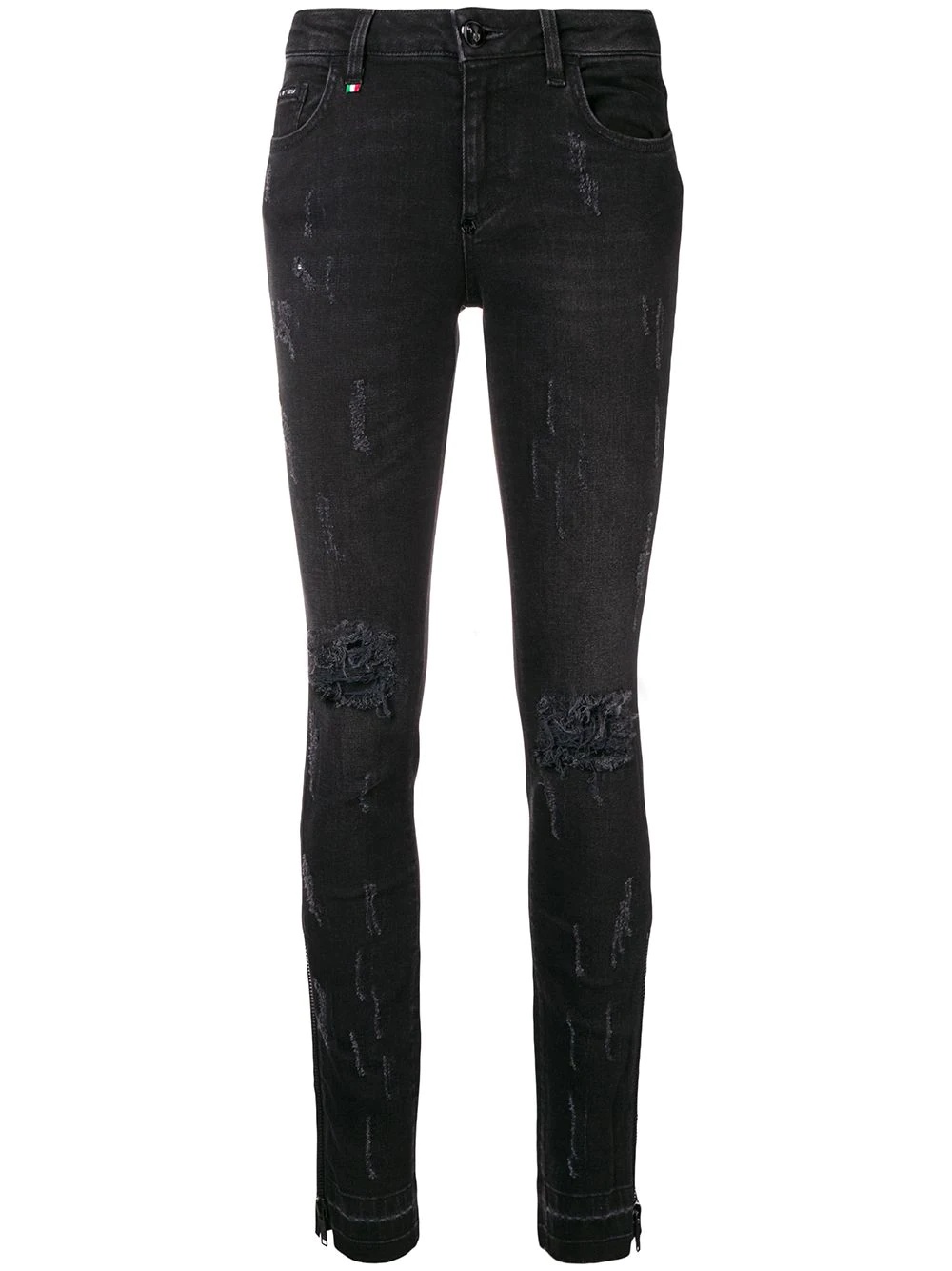 distressed skinny jeans - 1