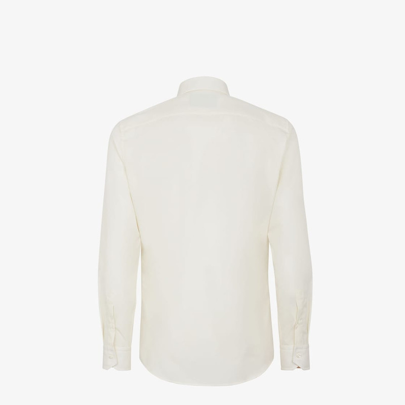 FENDI Regular-fit shirt with Italian-style collar and rounded hem. Concealed button closure. Made of white outlook
