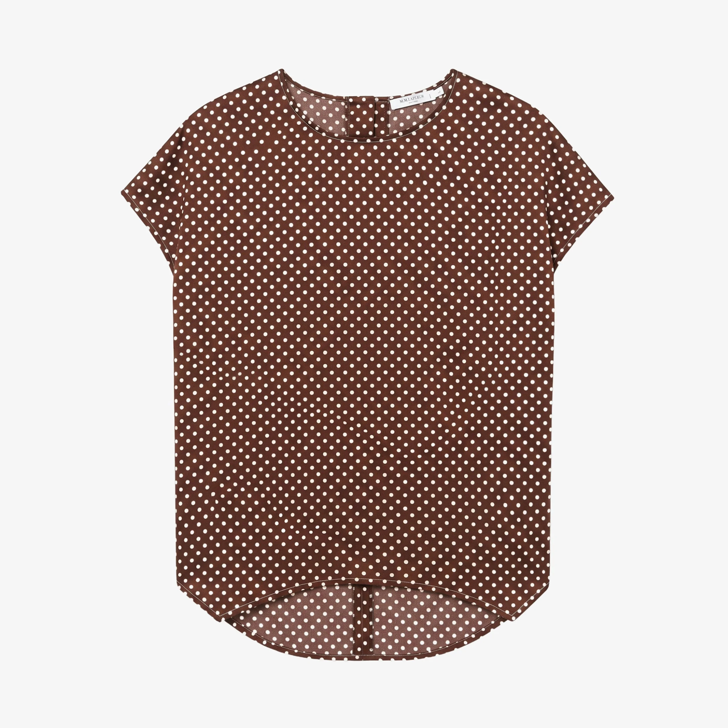 Didion Drape Top - Printed Silk Charmeuse Blend - 1
