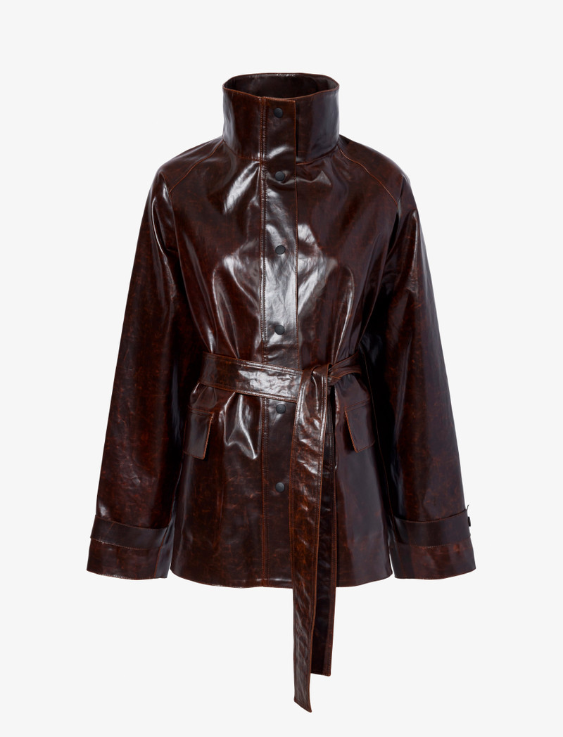 Finch Raincoat In Lacquered Cotton 1