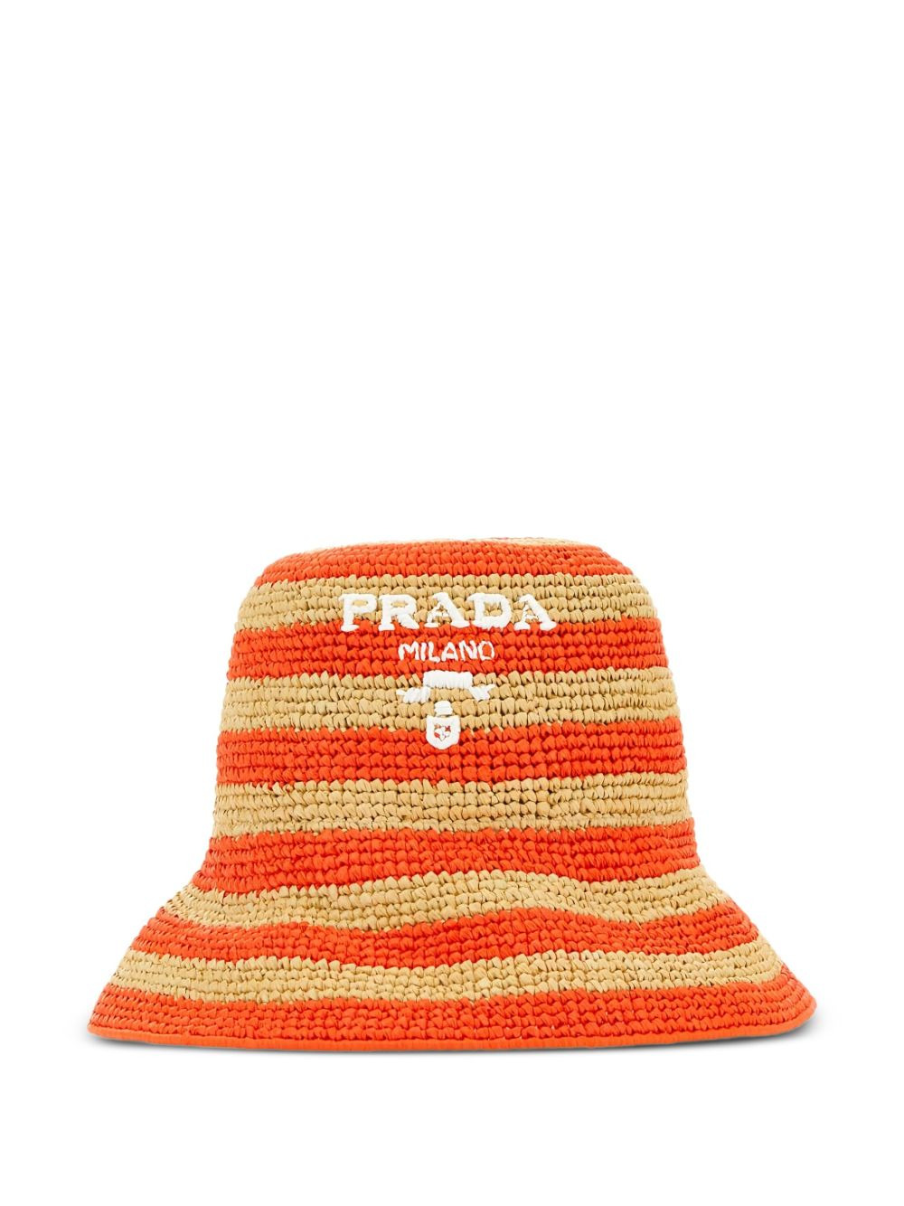striped raffia bucket hat - 3