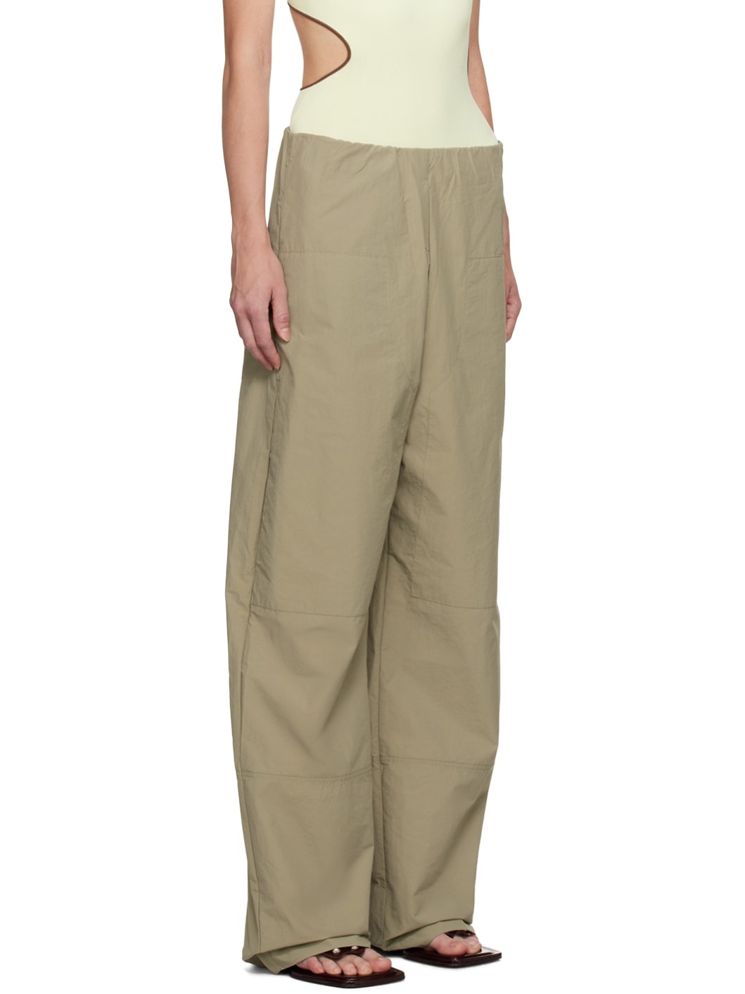 Khaki Cocoon Track Pants - 2