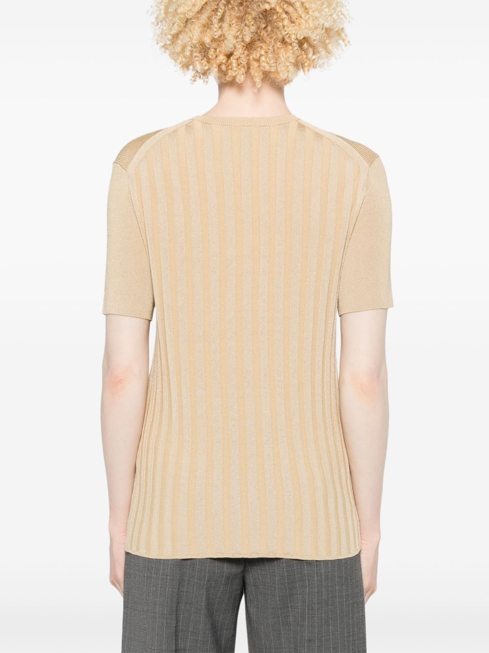ribbed T-shirt - 4