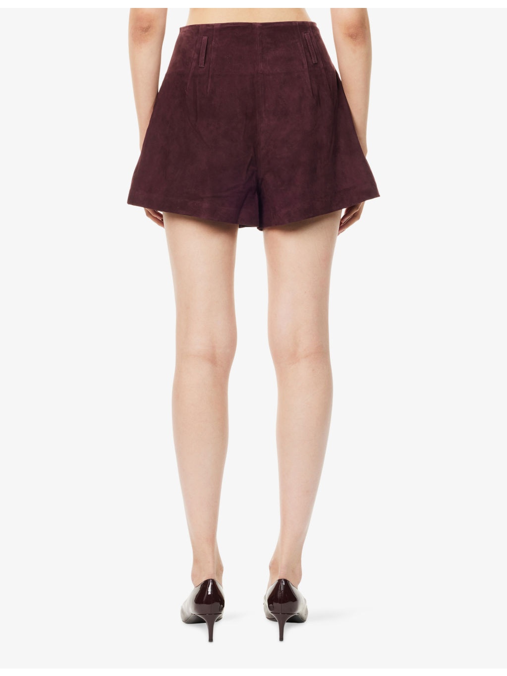 Lise Tailored Suede Shorts - 4