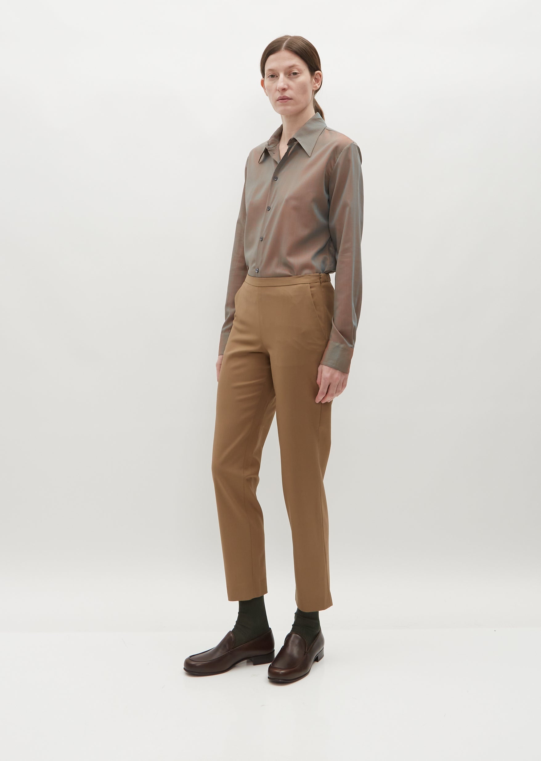 Slim Wool Pull On Pant - 4