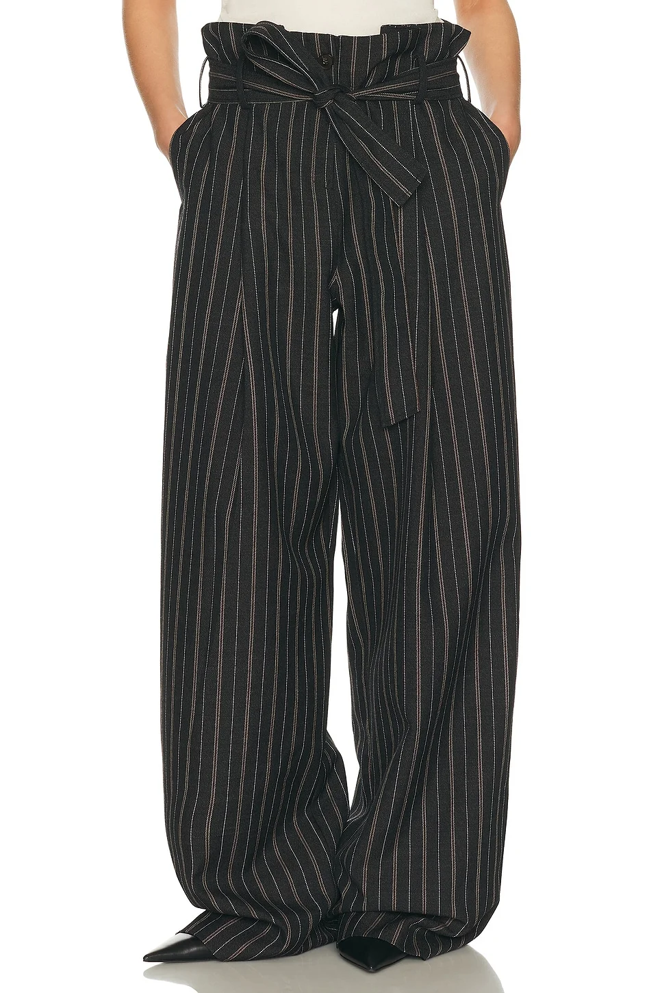 Stripe Twill Super Baggy Pants - 1