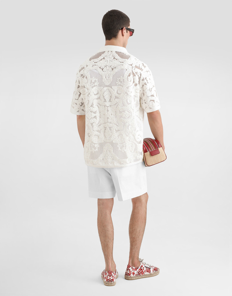 Cotton shirt with macramé embroidery 3