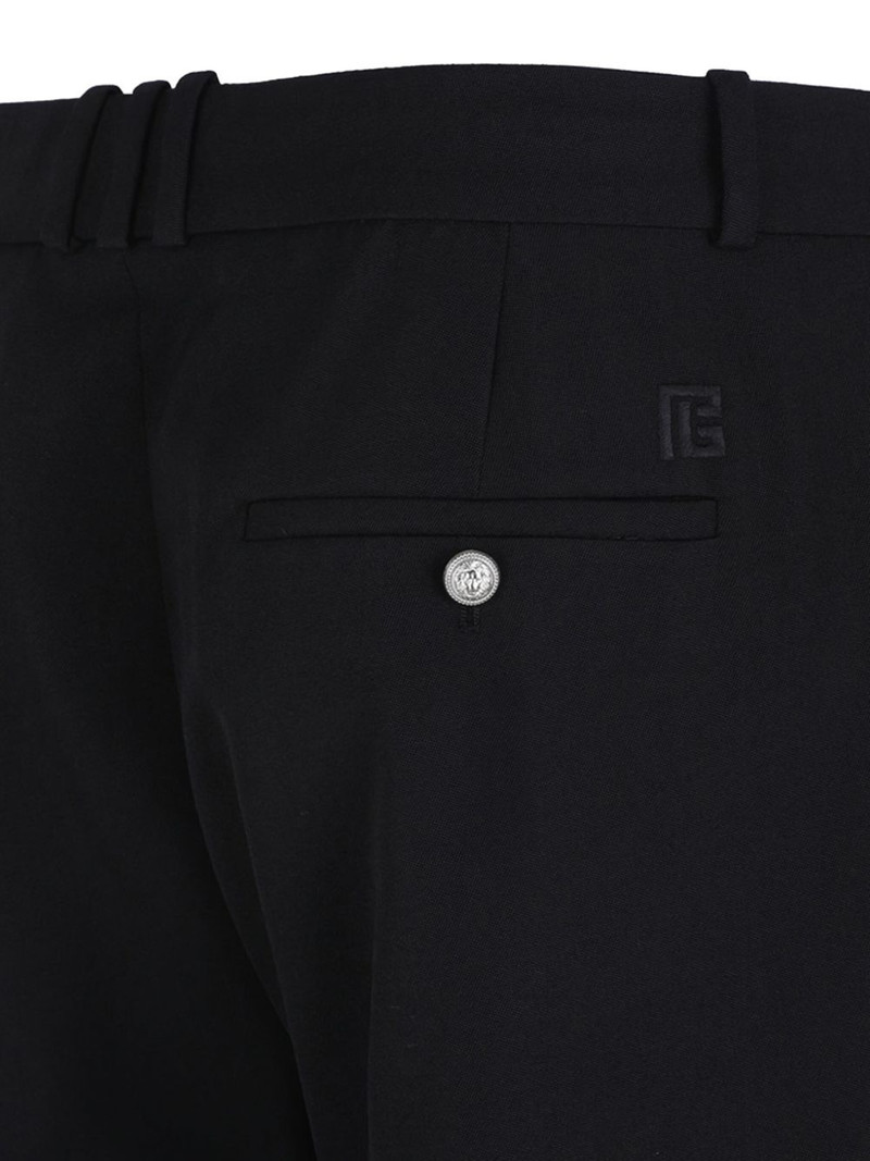 button-fastening 모직 바지 4