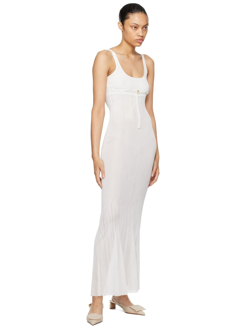 JACQUEMUS White Le Chouchou 'La Robe Maille Oranger' Maxi Dress outlook
