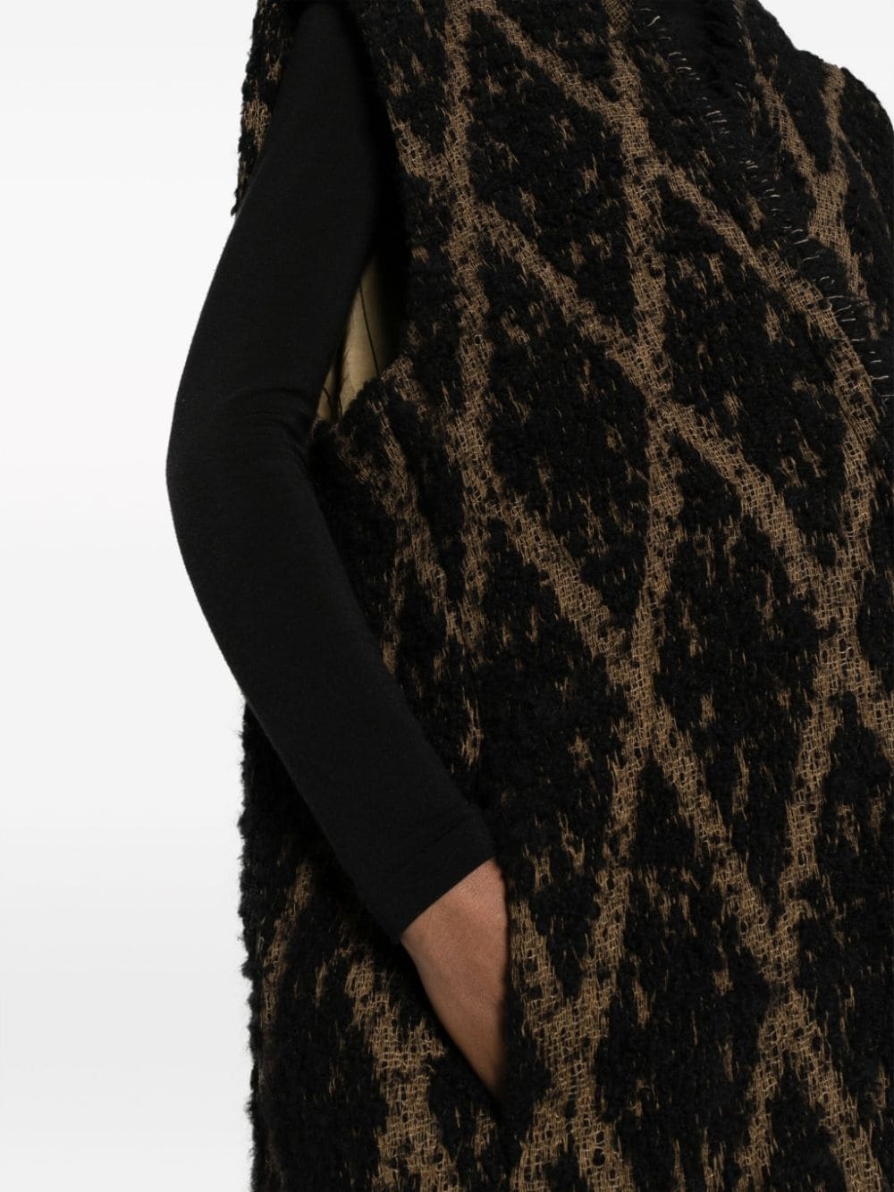 diamond-pattern gilet - 5