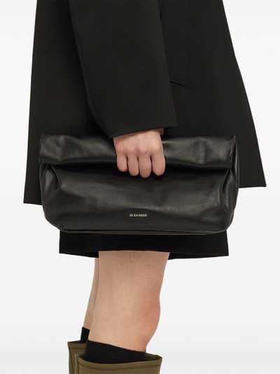 Jil Sander folded leather clutch bag outlook