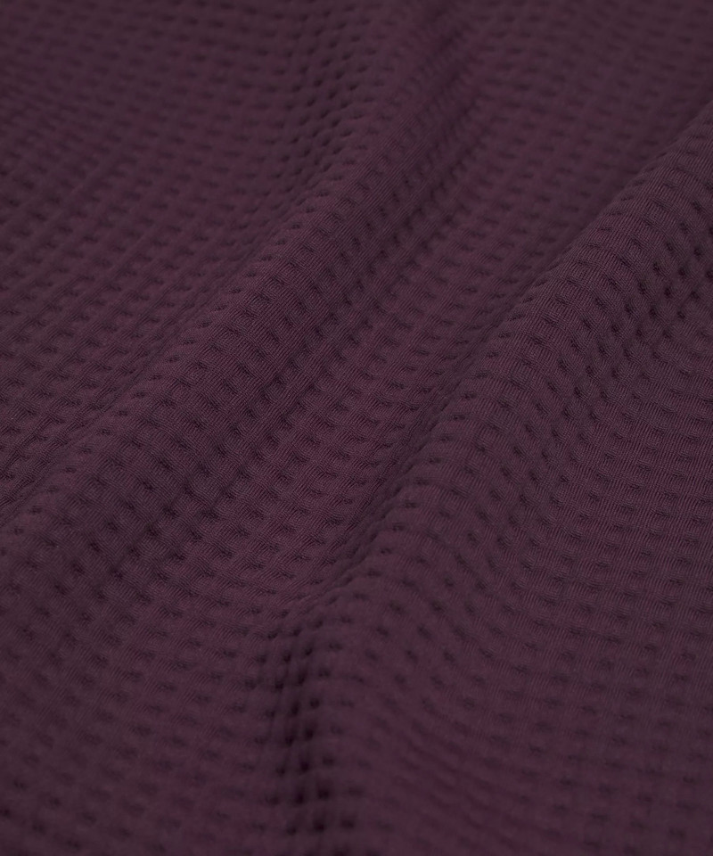 Waffle-Knit Funnel-Neck Long-Sleeve Shirt 9