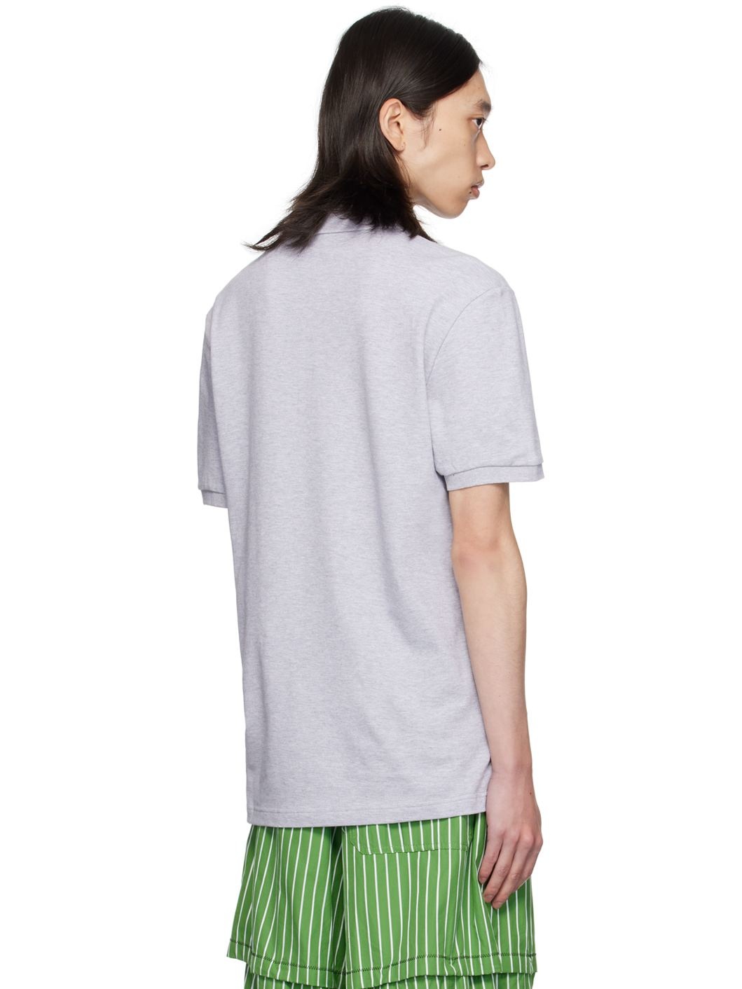 Gray Teddy Patch Polo - 3