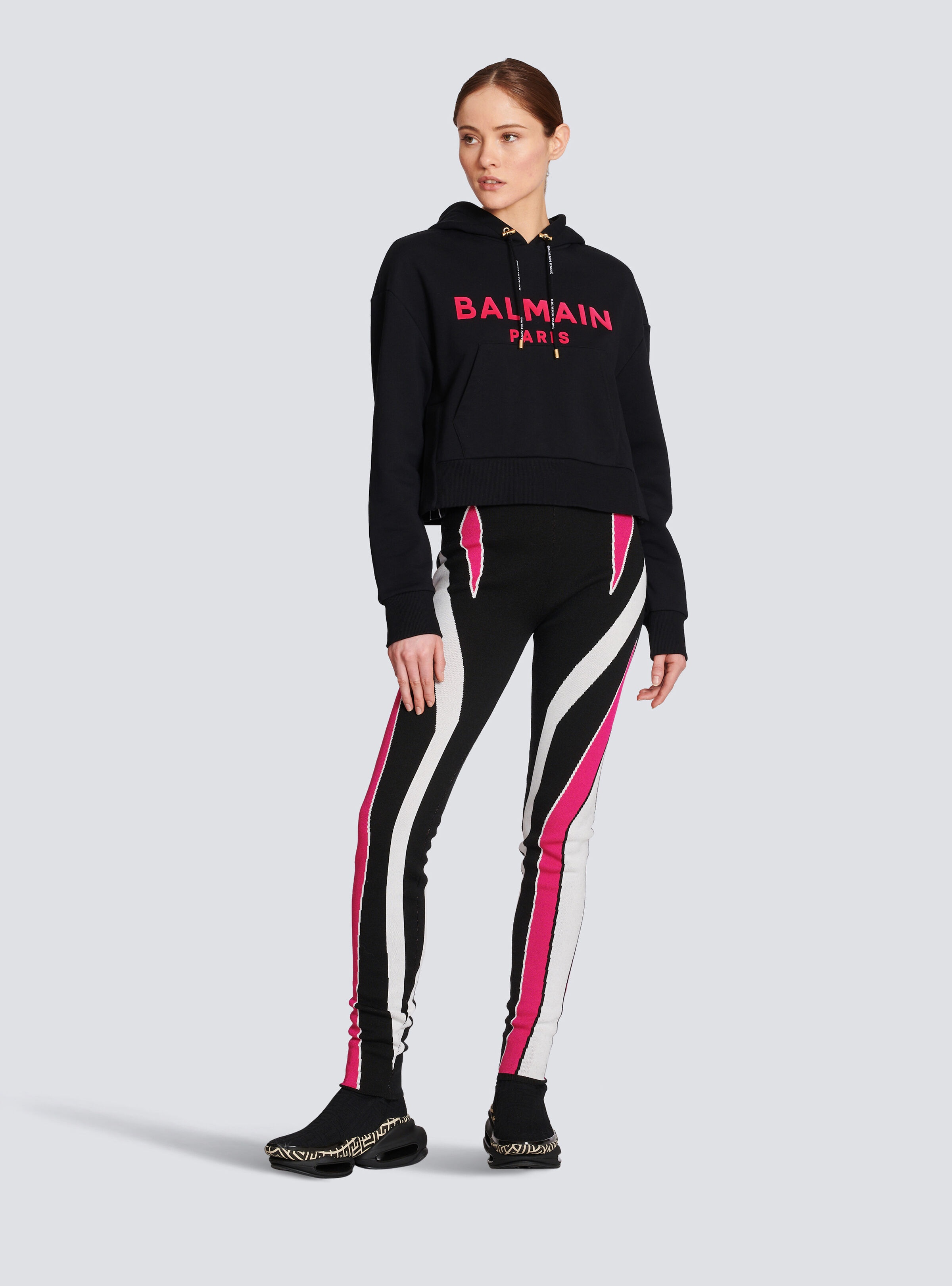 Cotton printed Balmain logo sweatshirt - 2