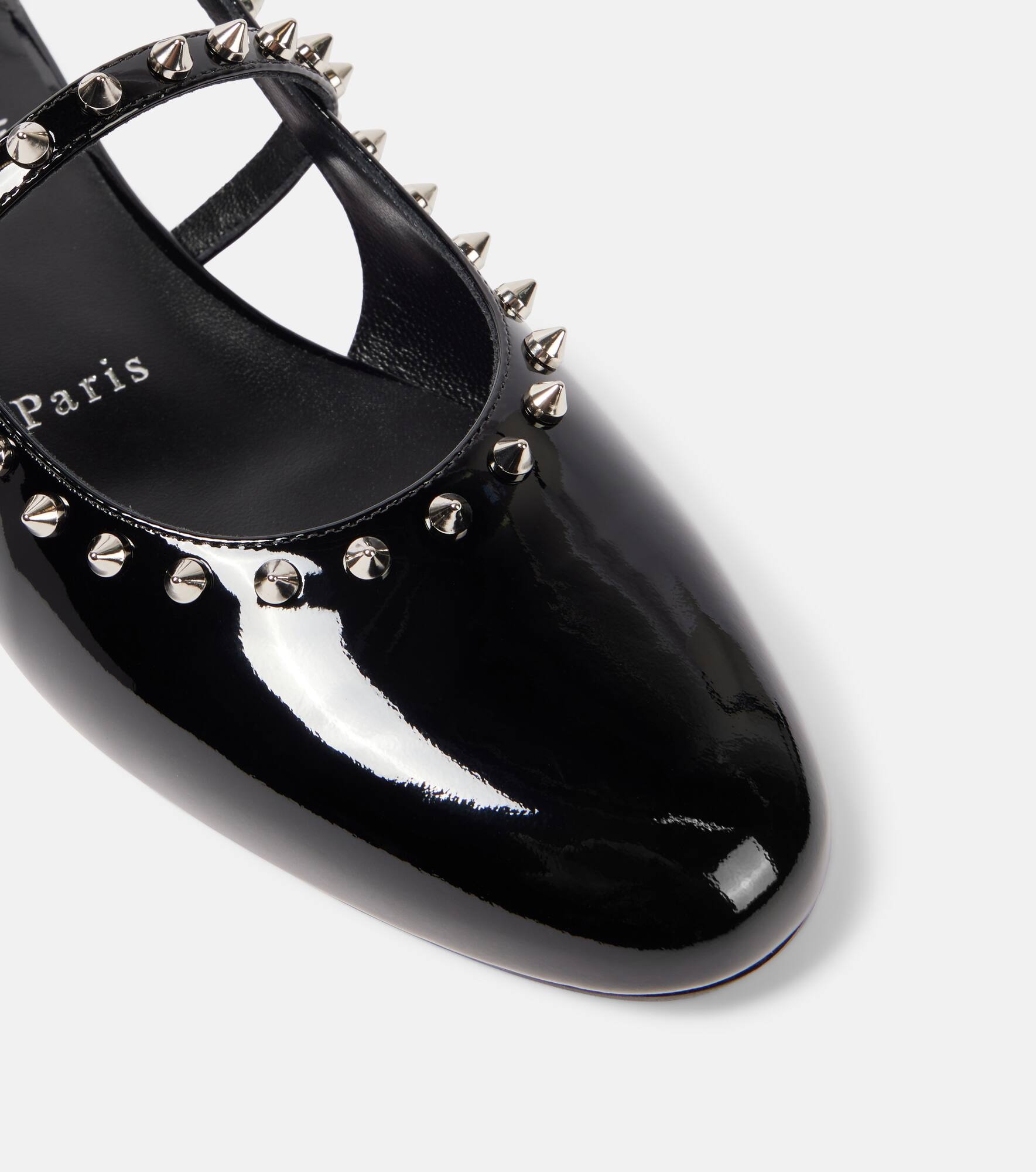 Sweet Janispikes patent leather slingback flats - 5