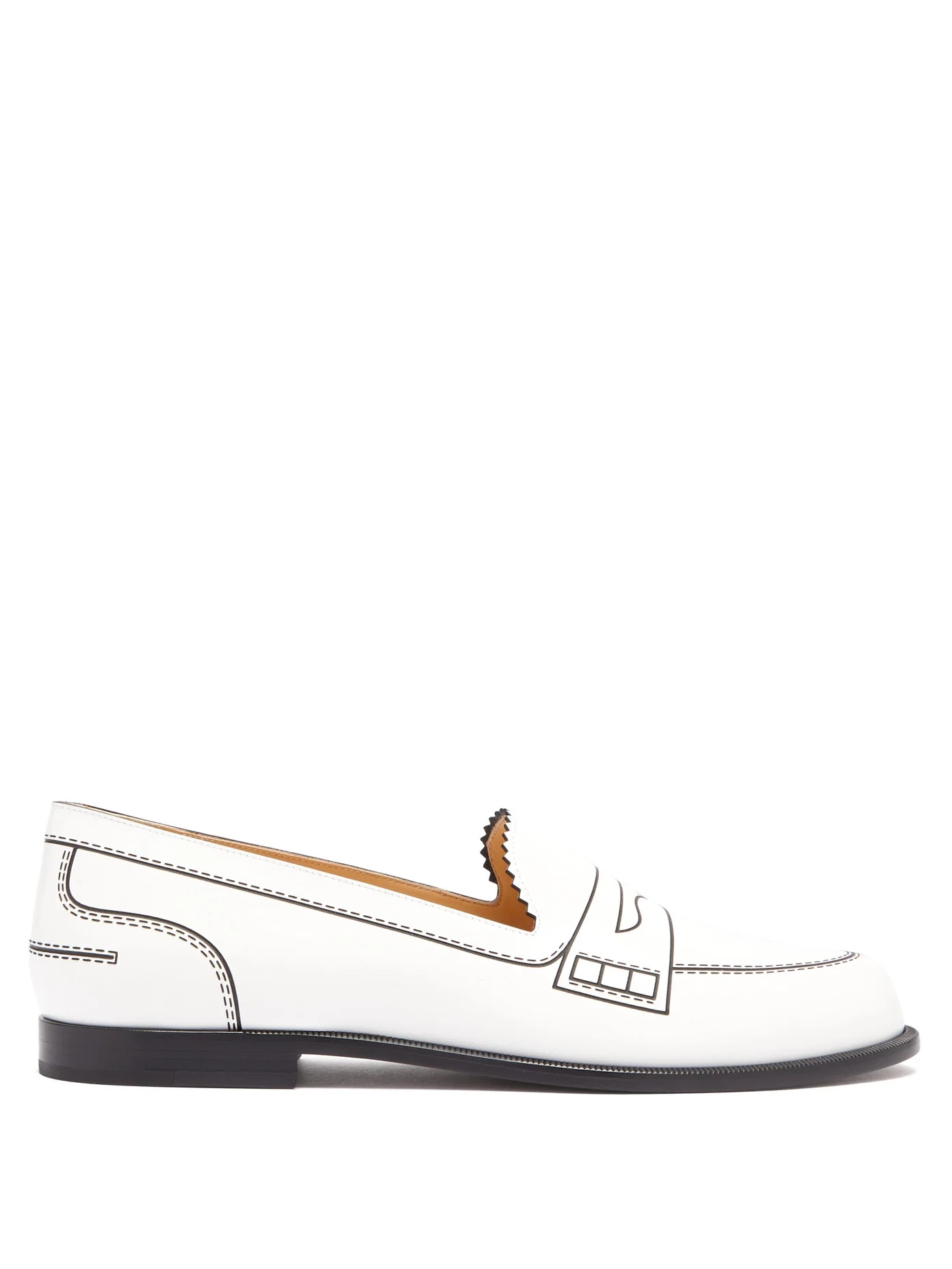 Mocalaureat trompe l'oeil leather penny loafers - 1