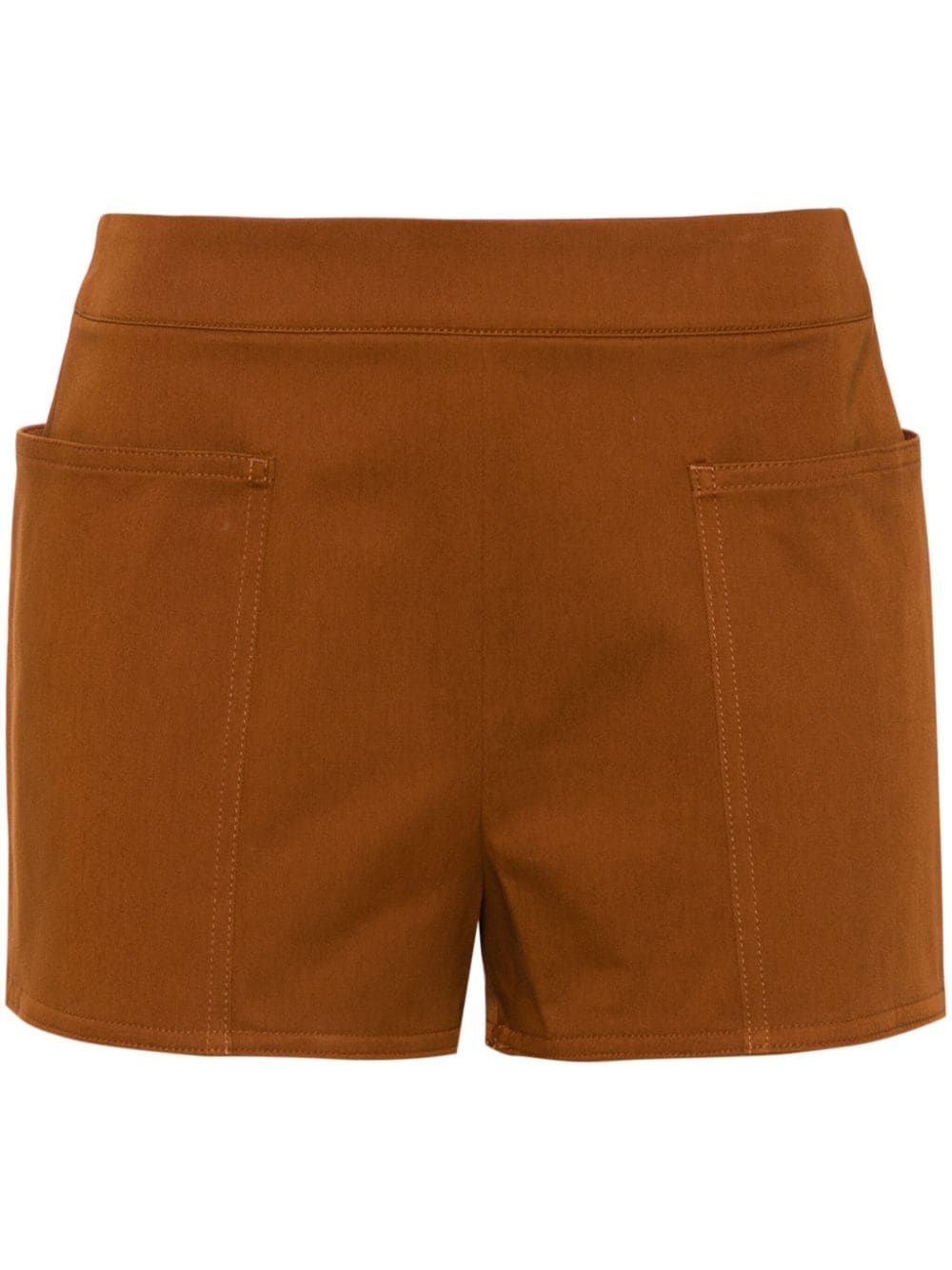 mid-rise gabardine shorts - 1