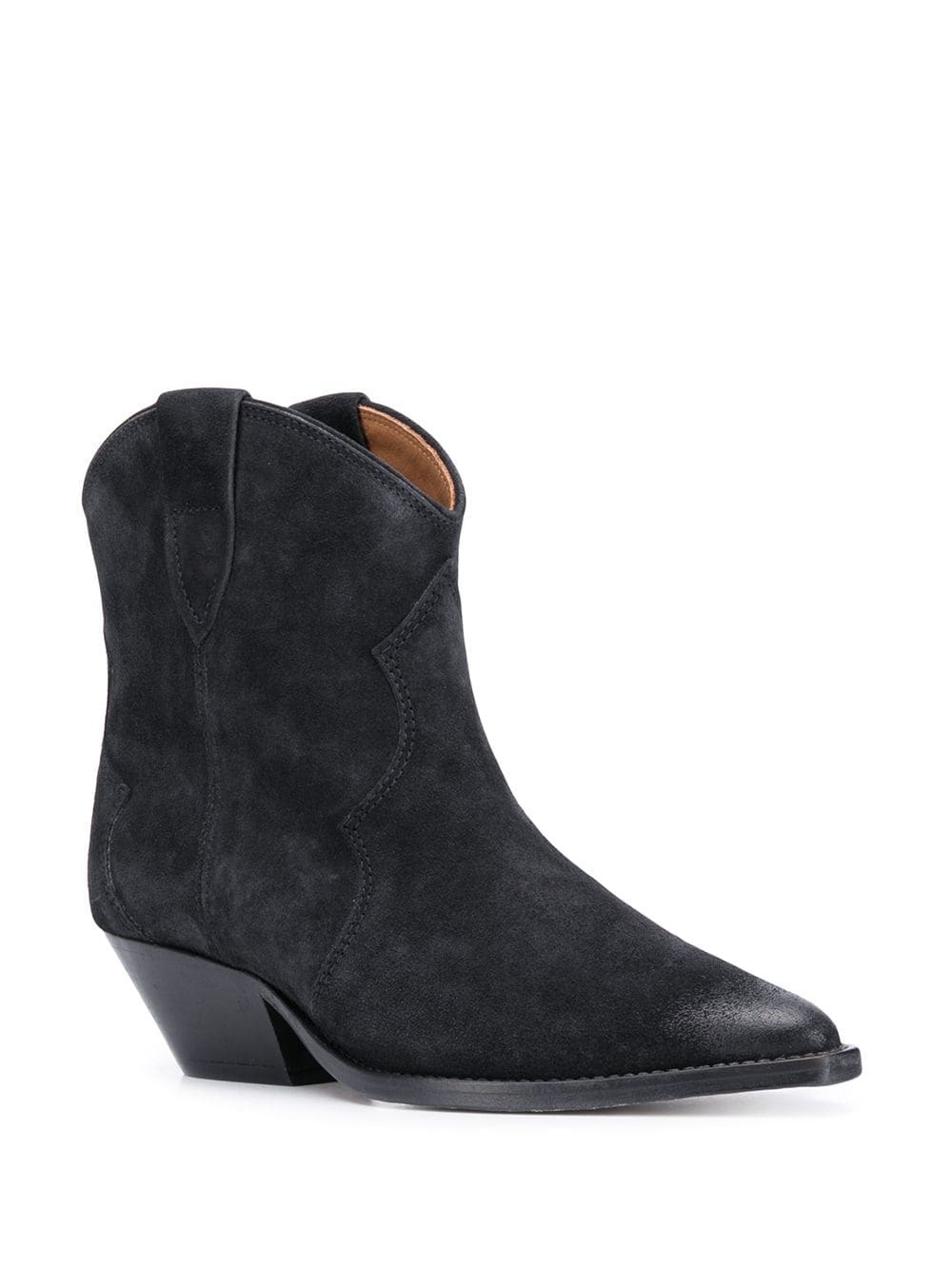 textured pointed toe boots - 2