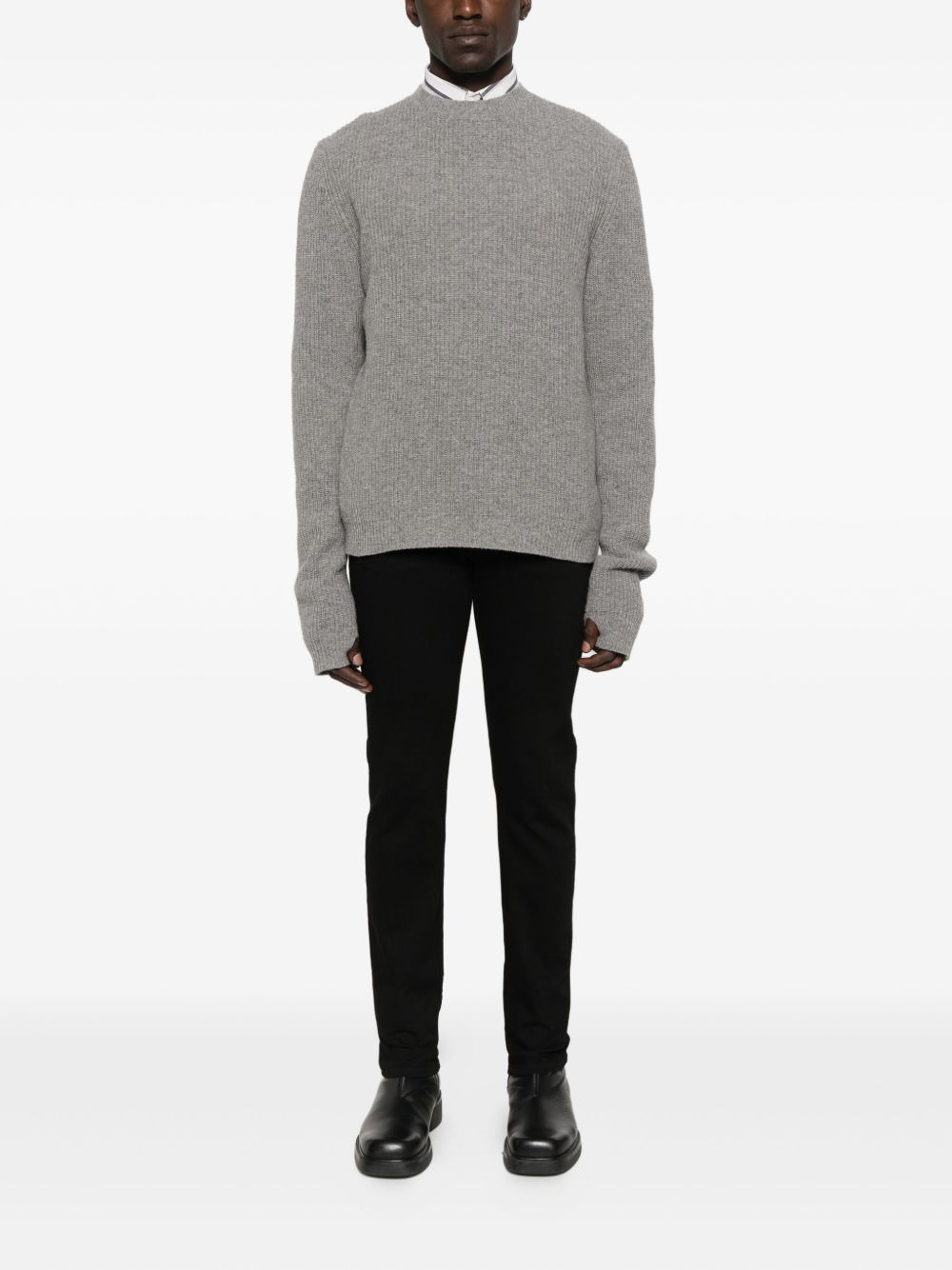 five-pocket design jeans - 2