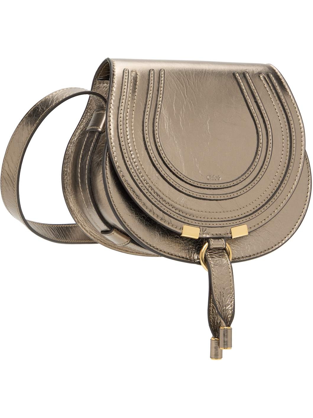 Silver Small Marcie Saddle Bag - 2
