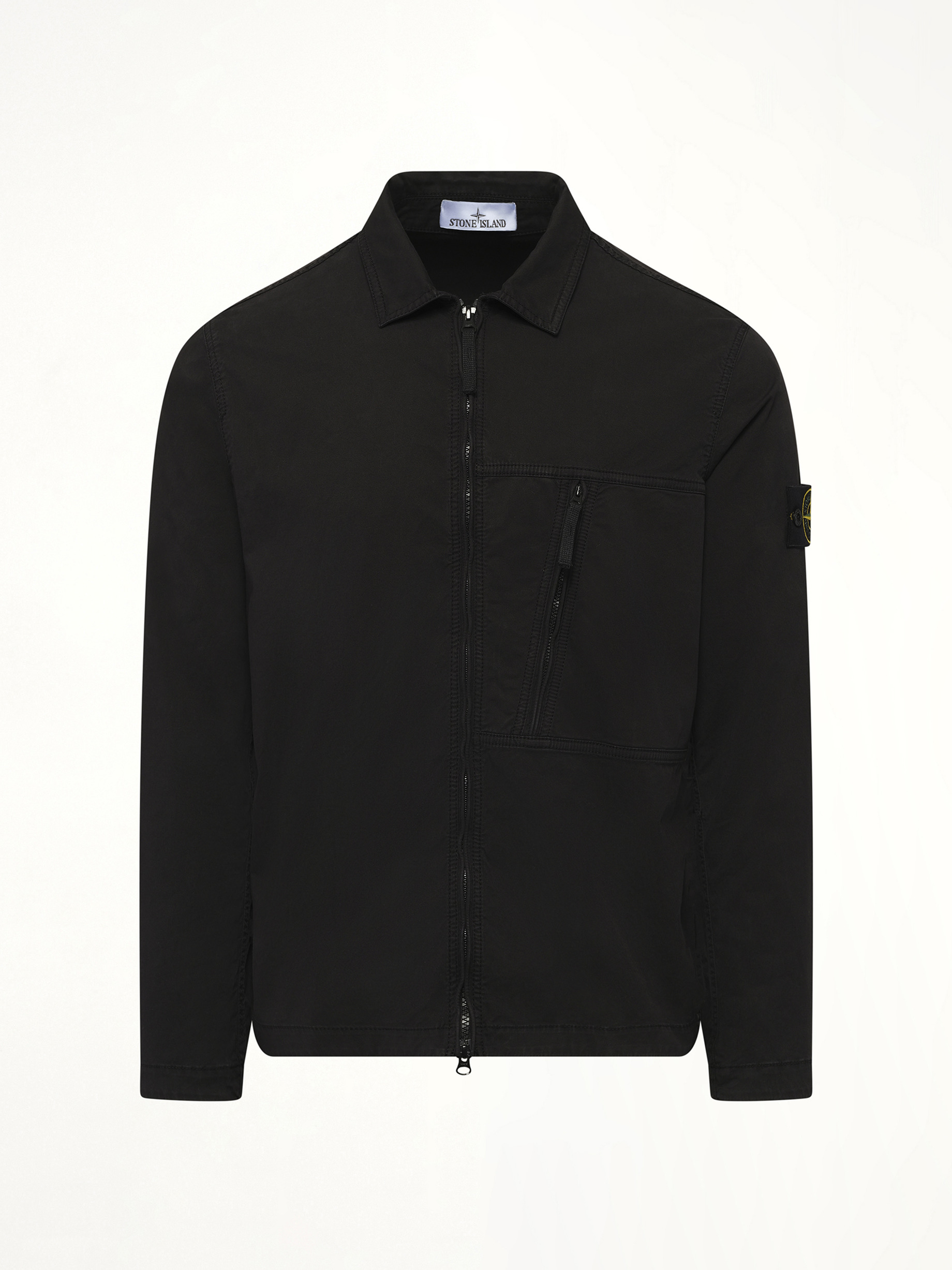 120000 Supima Overshirt in Black - 2