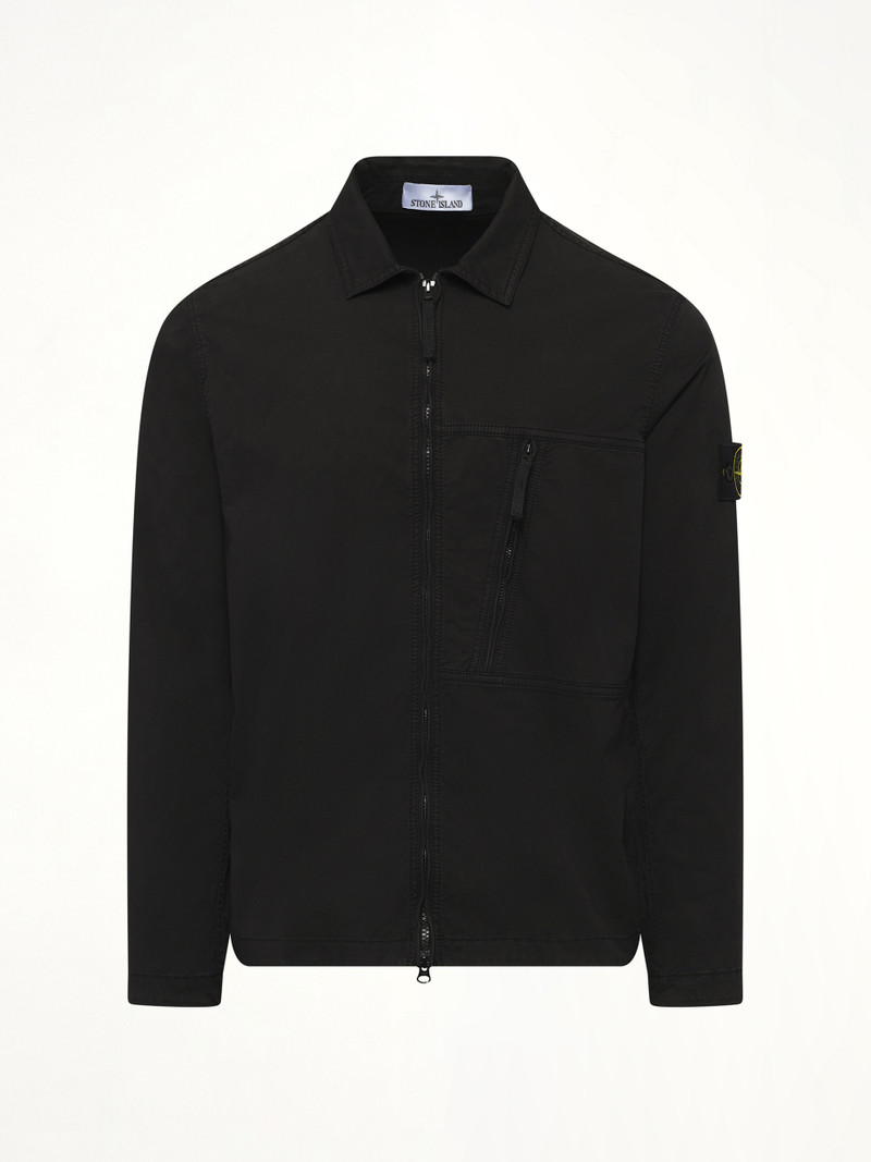 Stone Island 120000 Supima Overshirt in Black outlook
