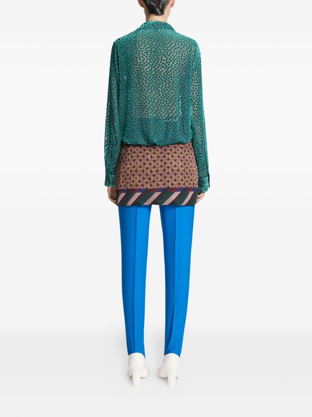 devoré wrap shirt - 4