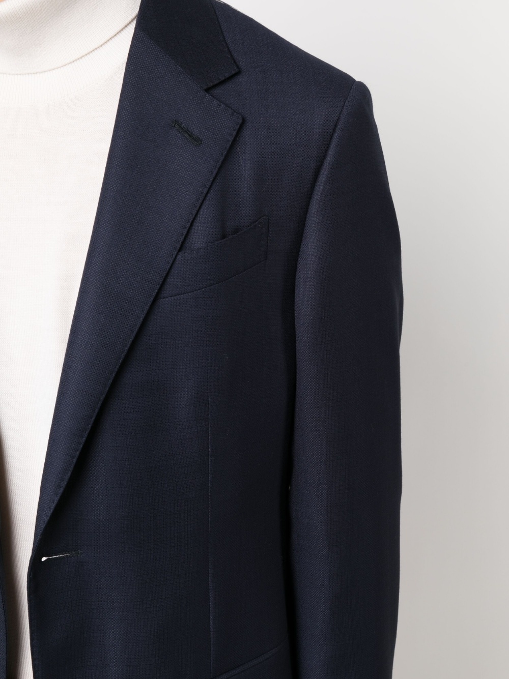 notched-lapels wool blazer - 5