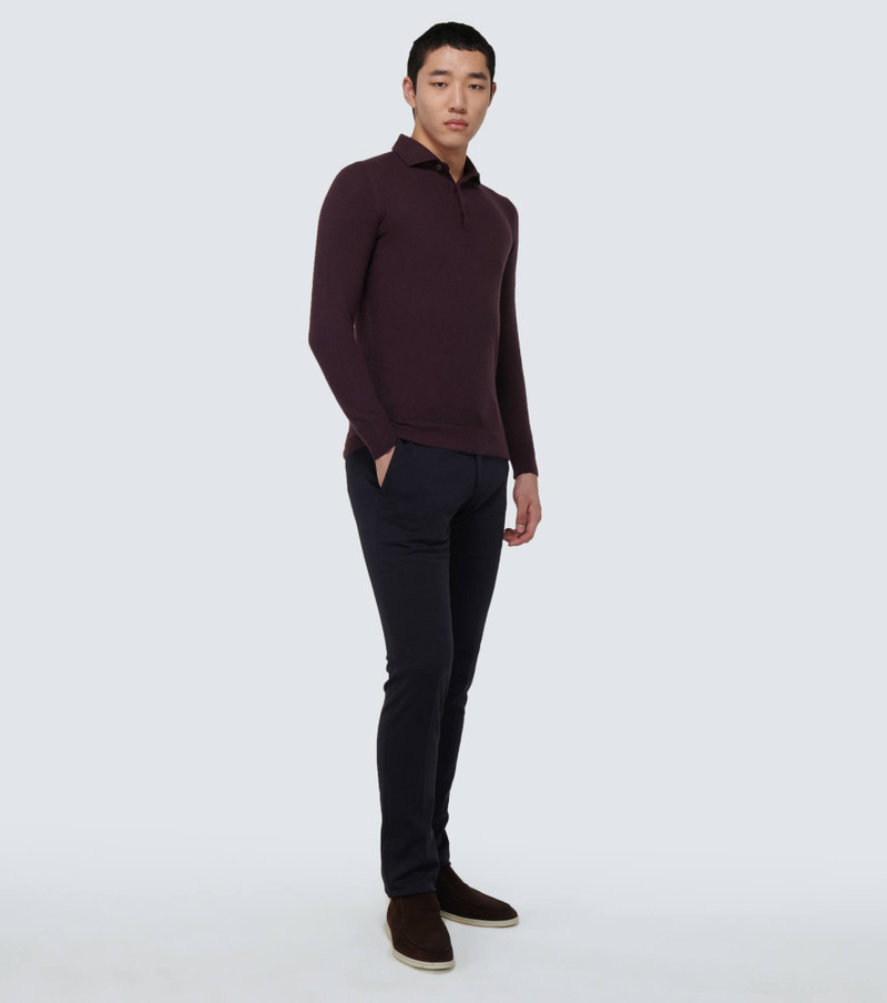 Loro Piana Superlight baby cashmere polo sweater outlook