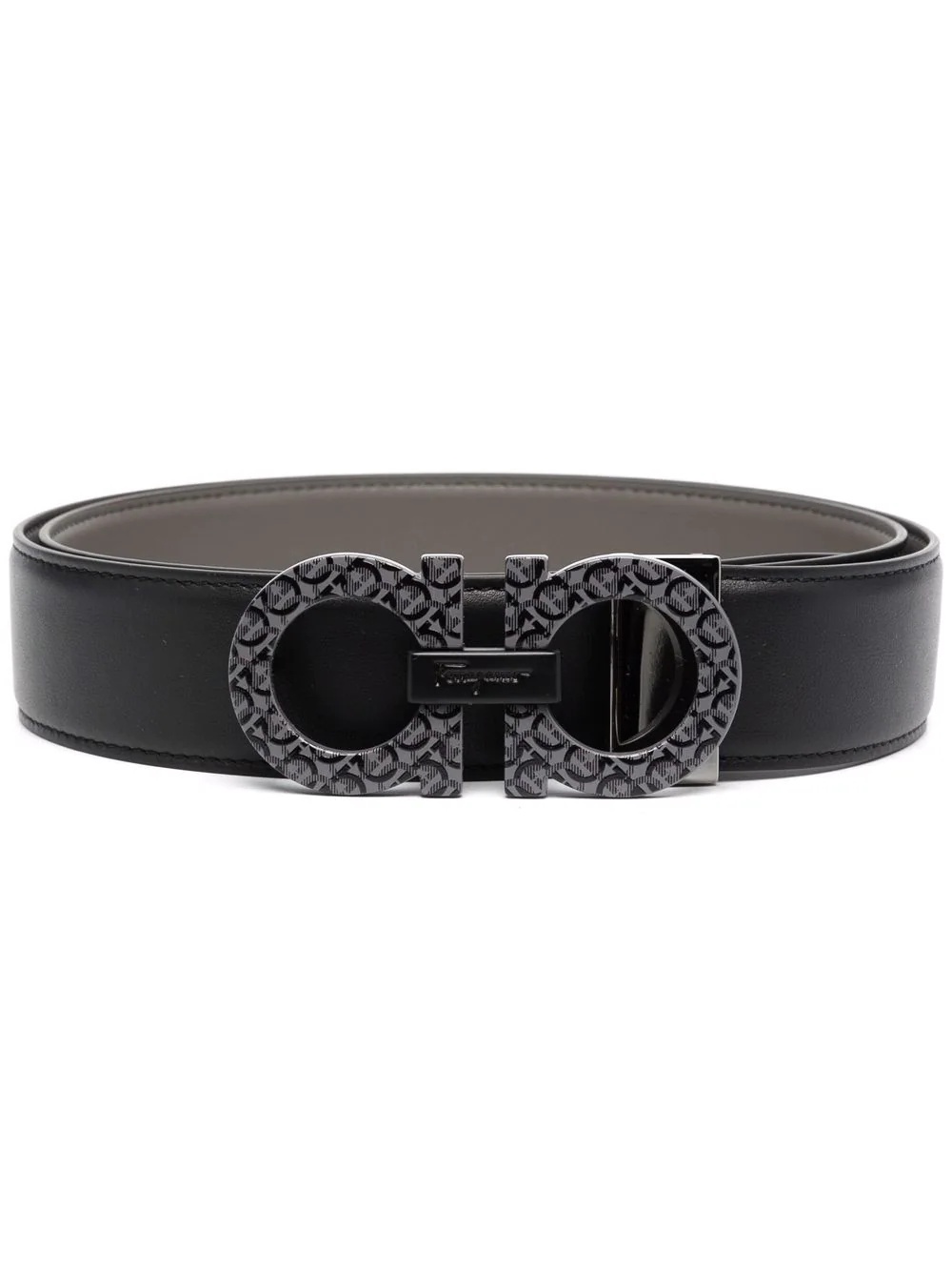 double gancio leather belt - 1