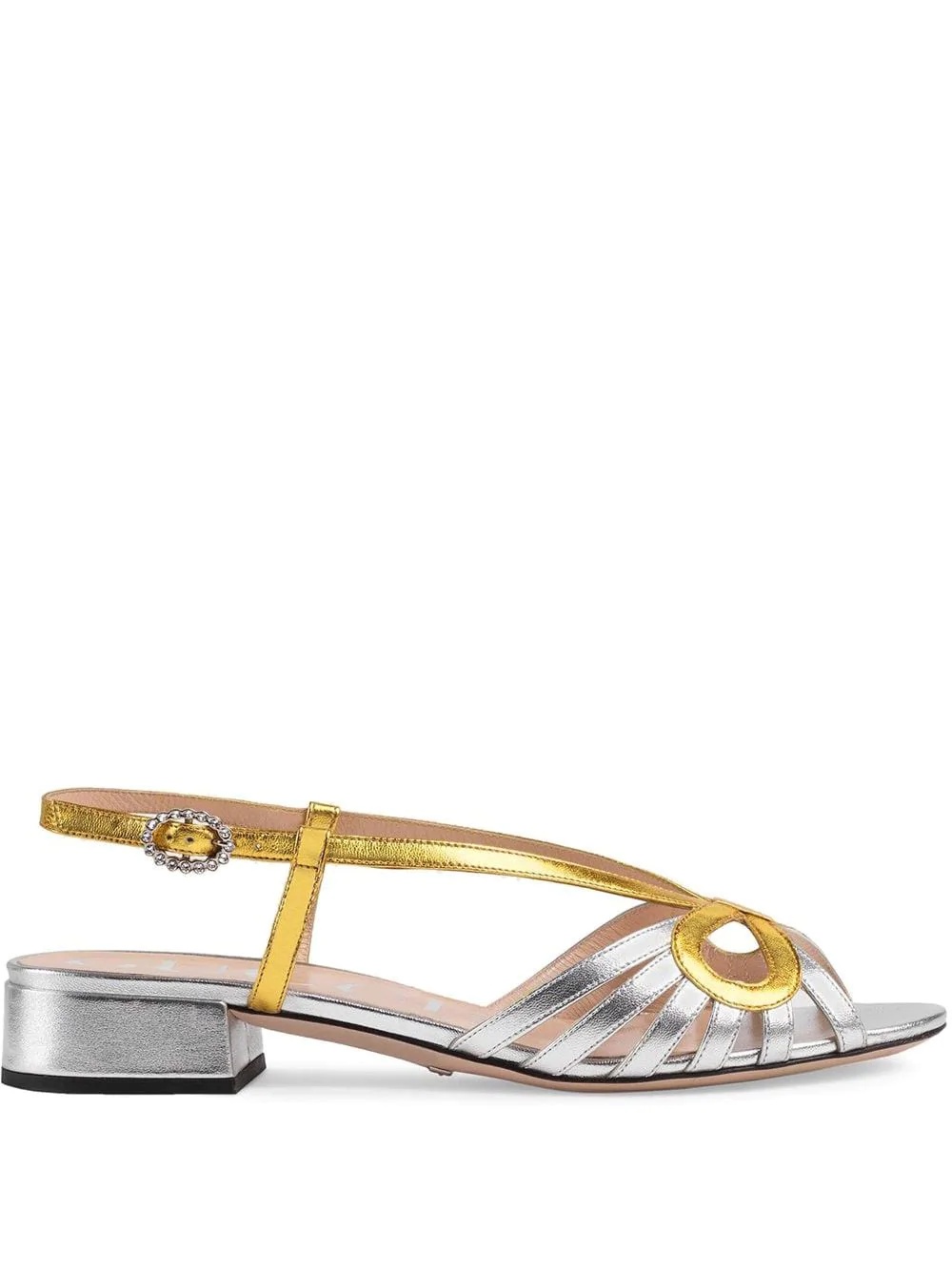 Metallic leather sandal - 1