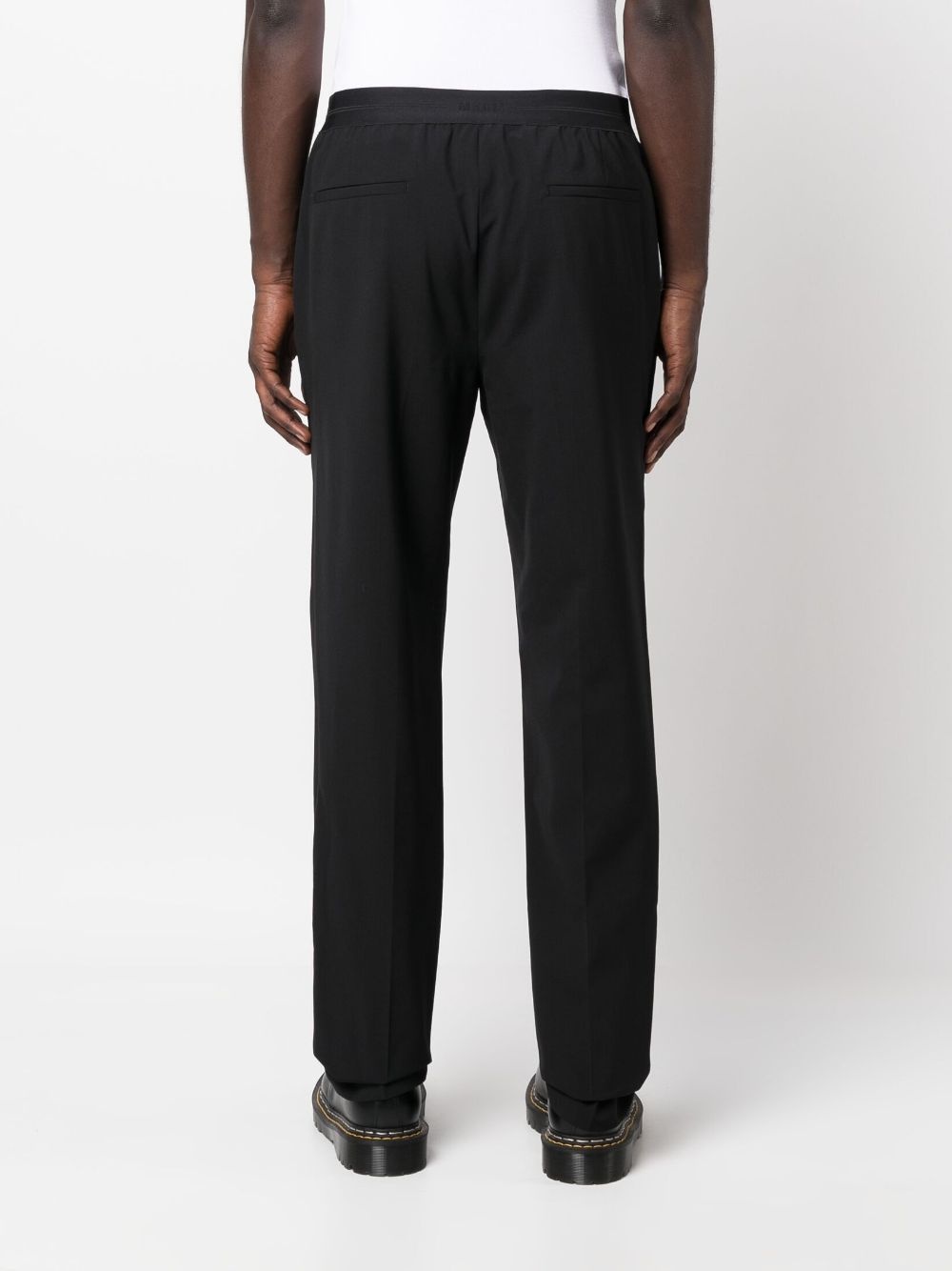 logo-waistband straight-leg trousers - 4