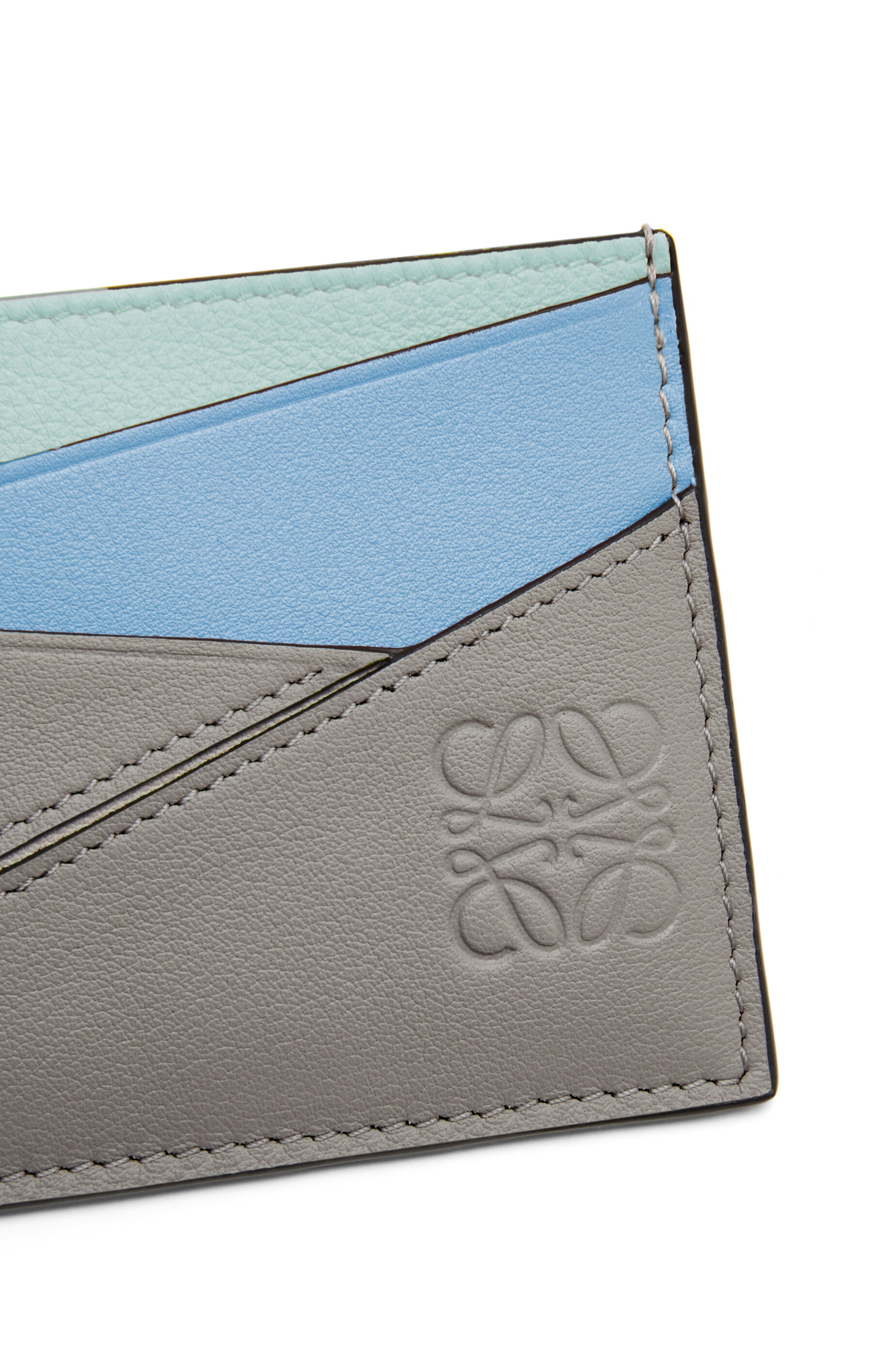 Puzzle plain cardholder in classic calfskin - 4