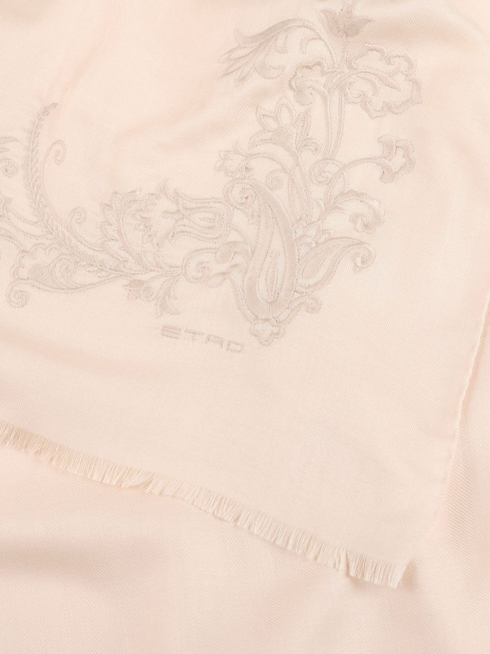 paisley-embroidered scarf - 2