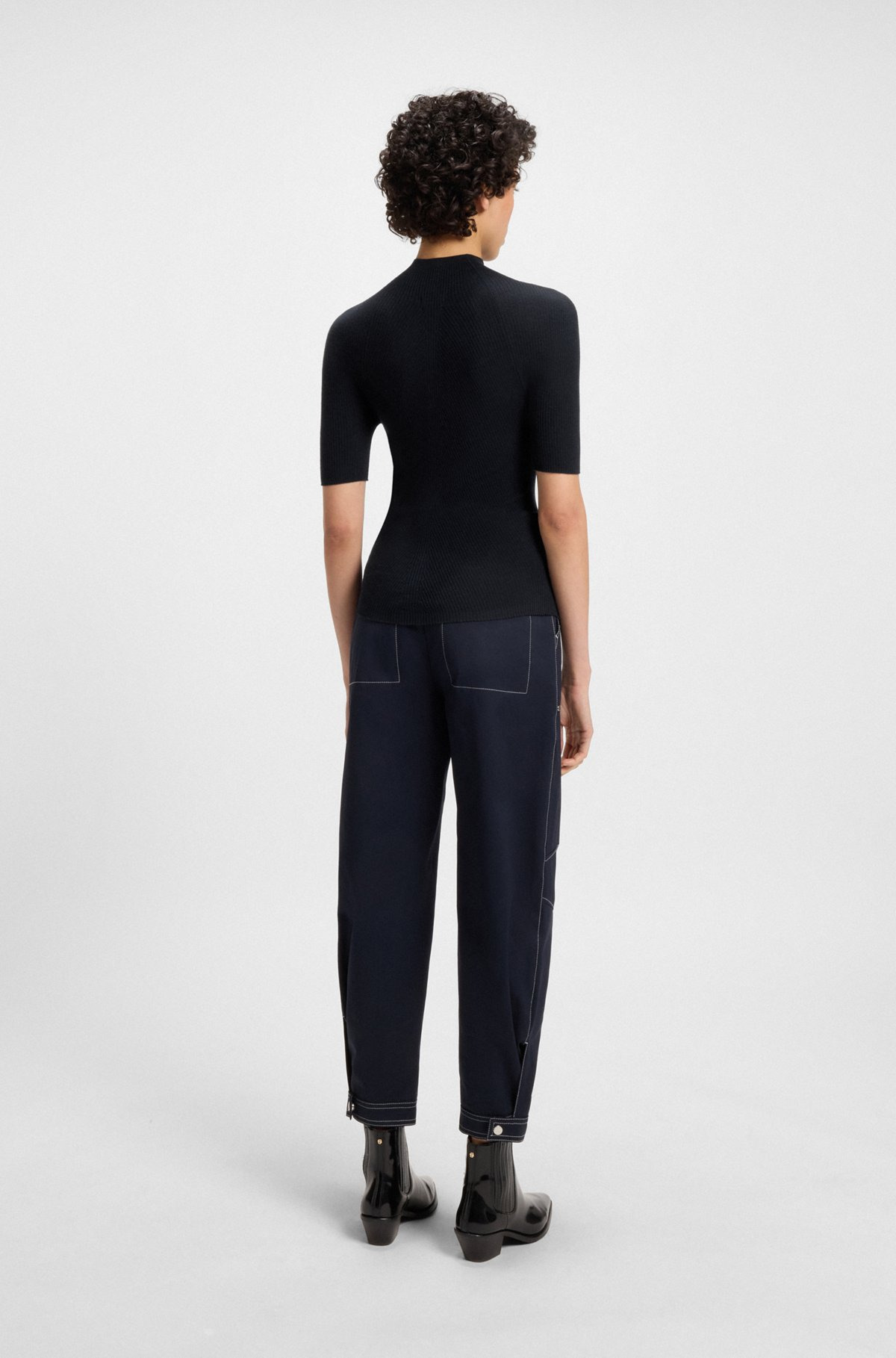 CREW-NECK SWEATER IN MERINO WOOL - 4