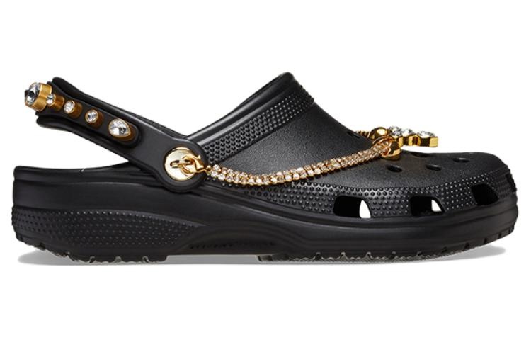(WMNS) Crocs Classic Tiara Clogs 'Black Gold' 209684-001 - 2
